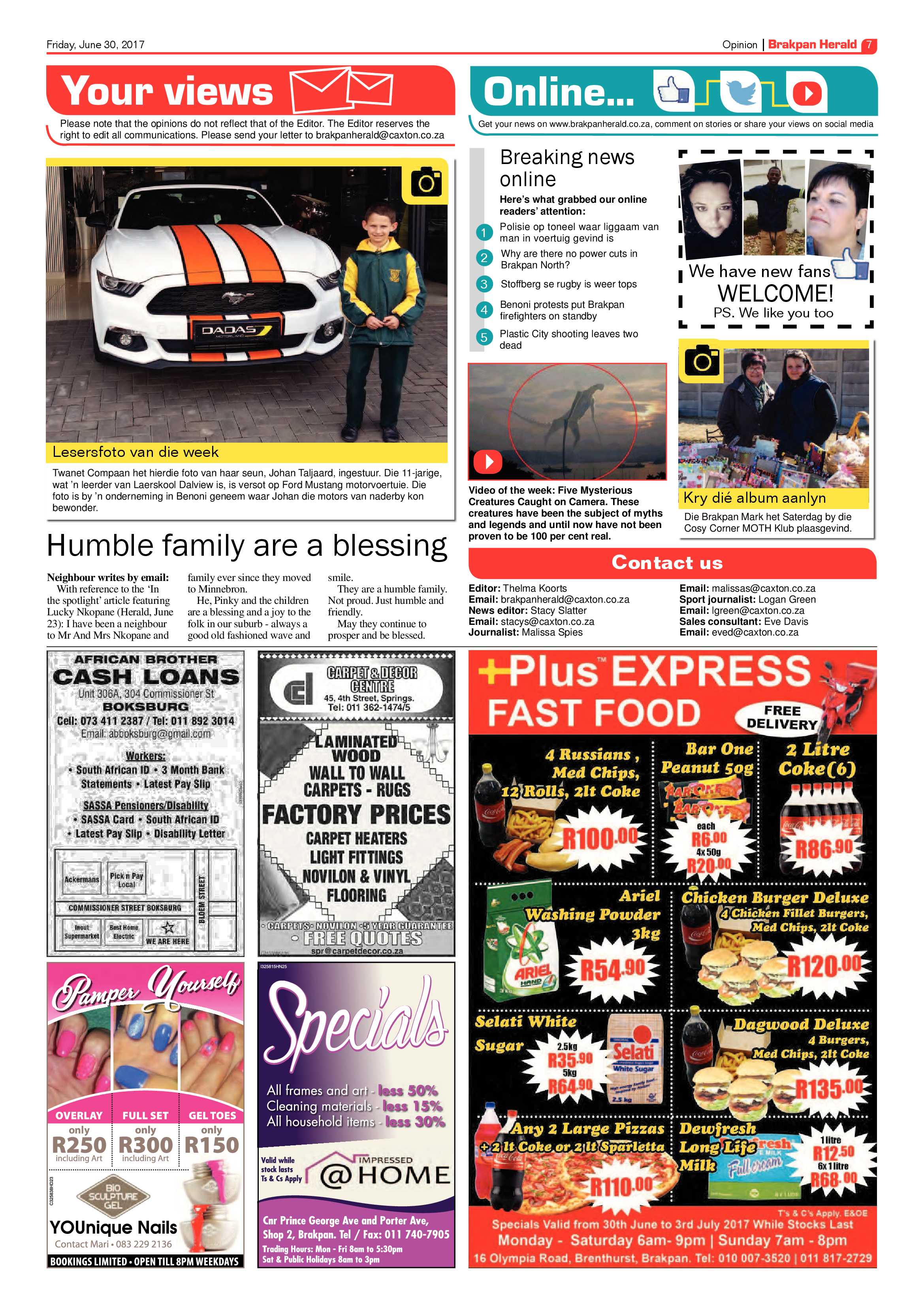 Brakpan Herald 30 June 2017 page 9