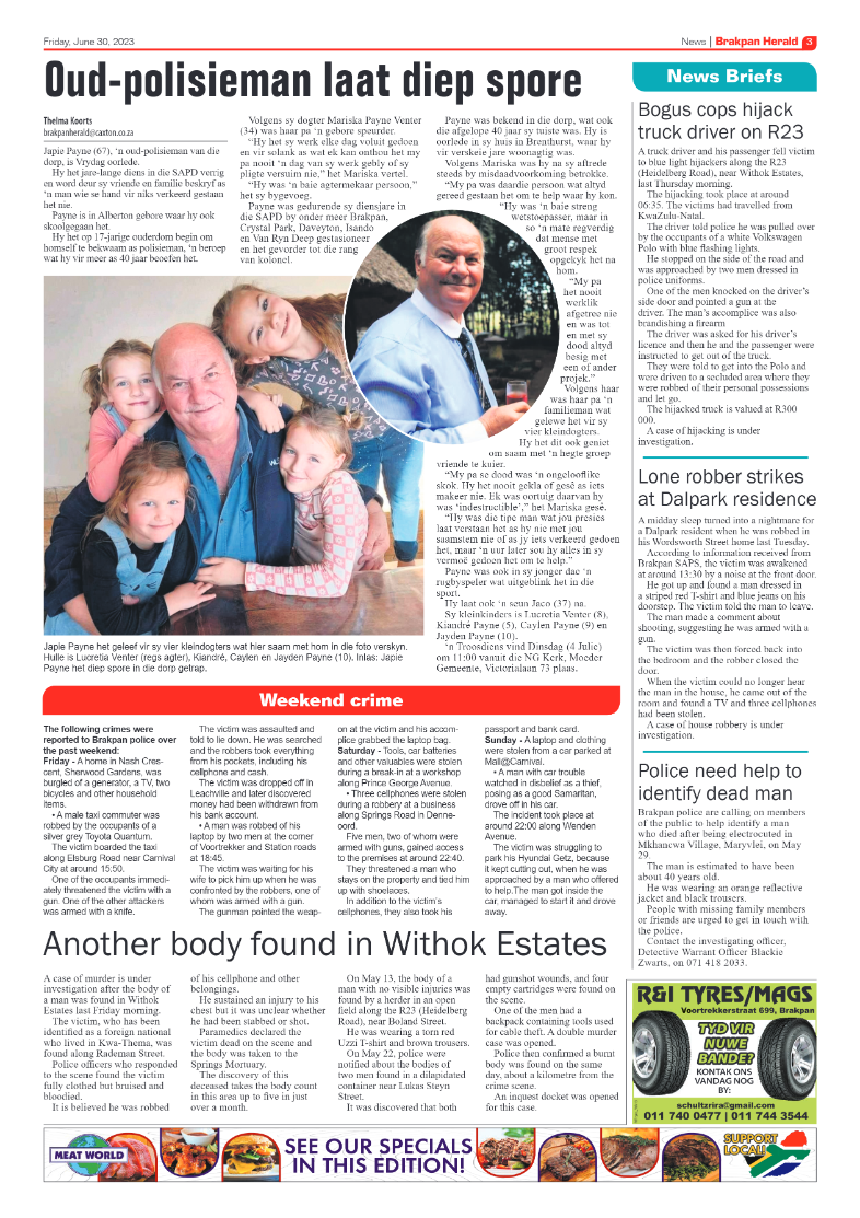 Brakpan Herald 30 June 2022 page 3