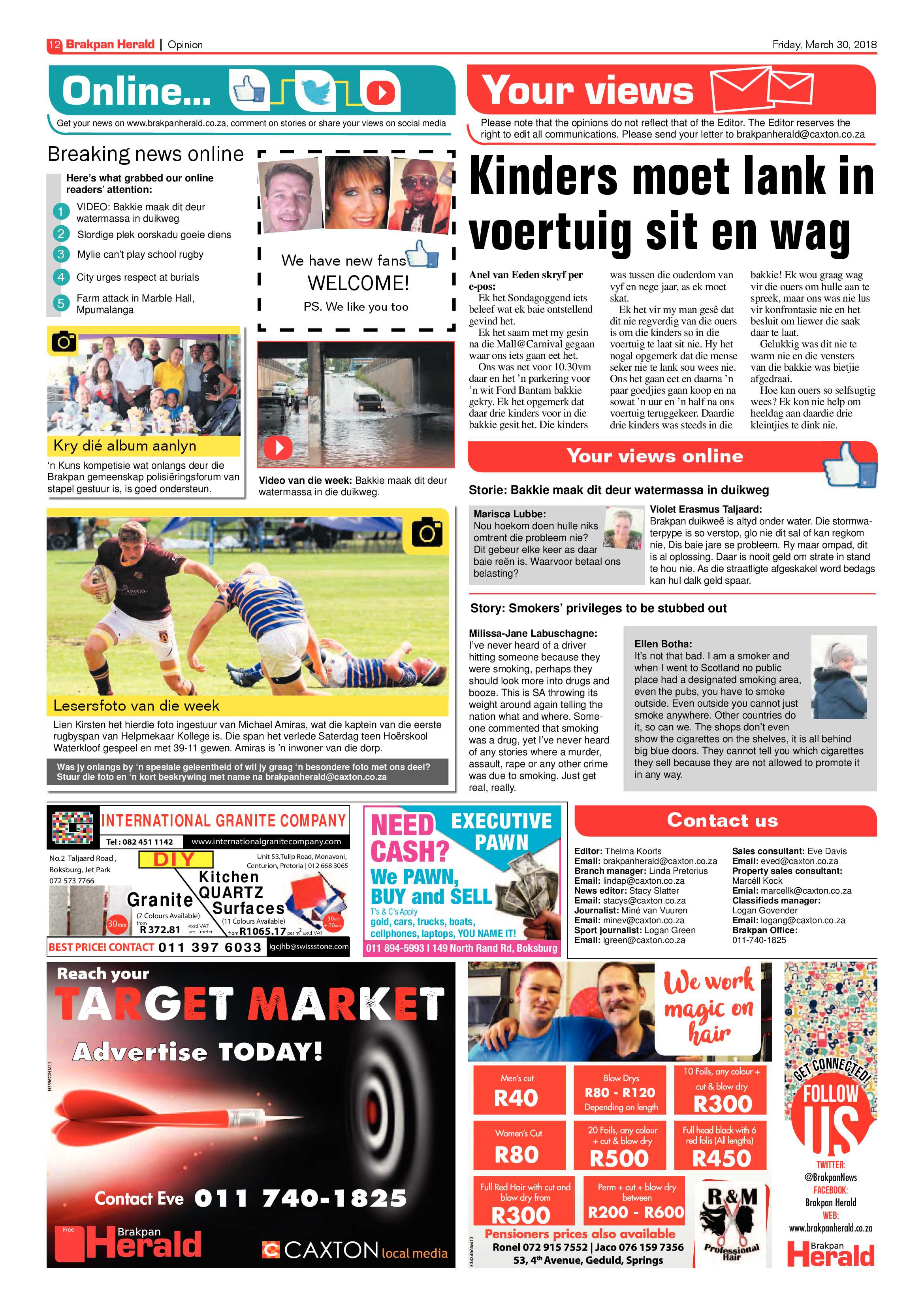 Brakpan Herald 30 March 2018 page 12