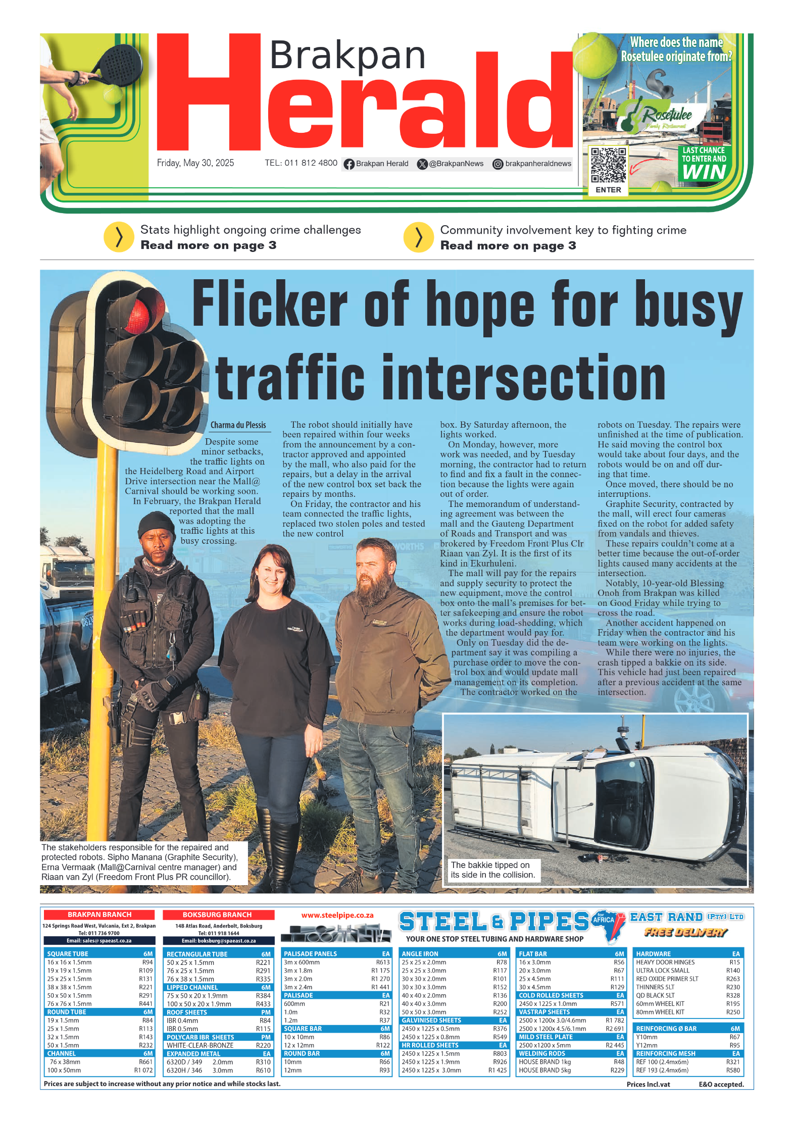 Brakpan Herald 30 May 2025 page 1