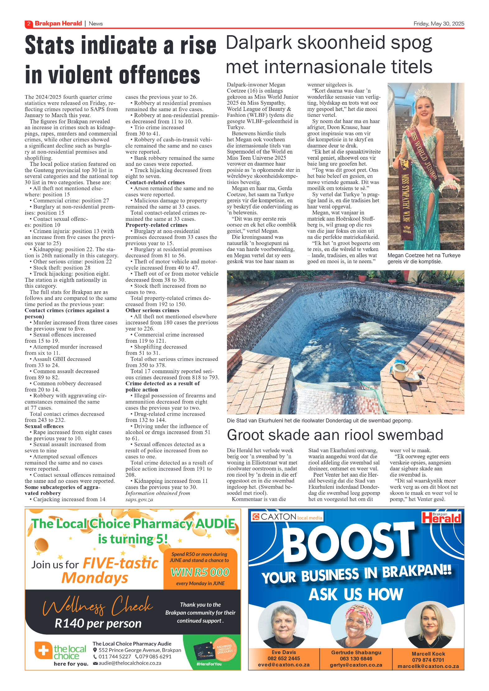 Brakpan Herald 30 May 2025 page 2