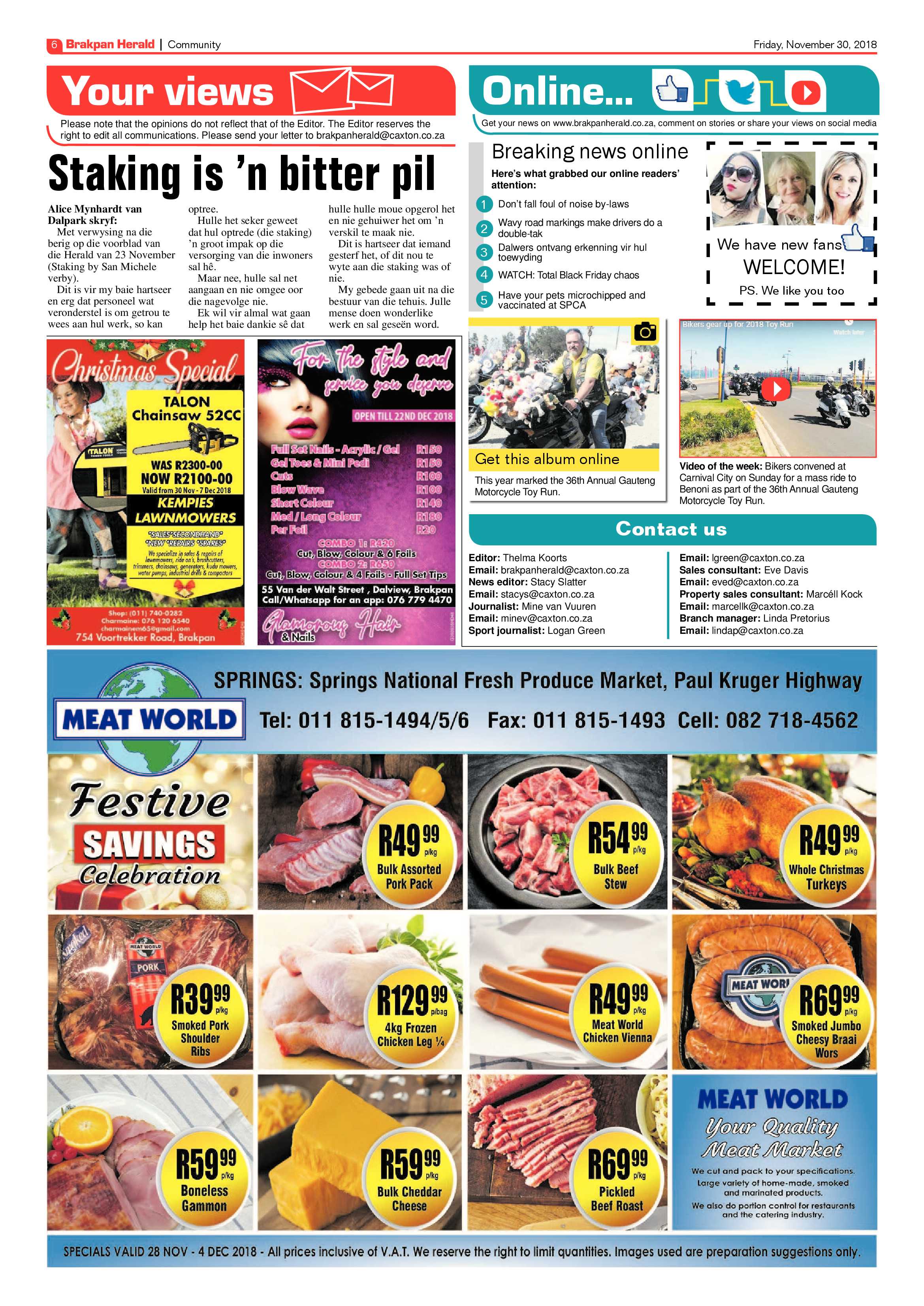 Brakpan Herald 30 November 2018 page 10