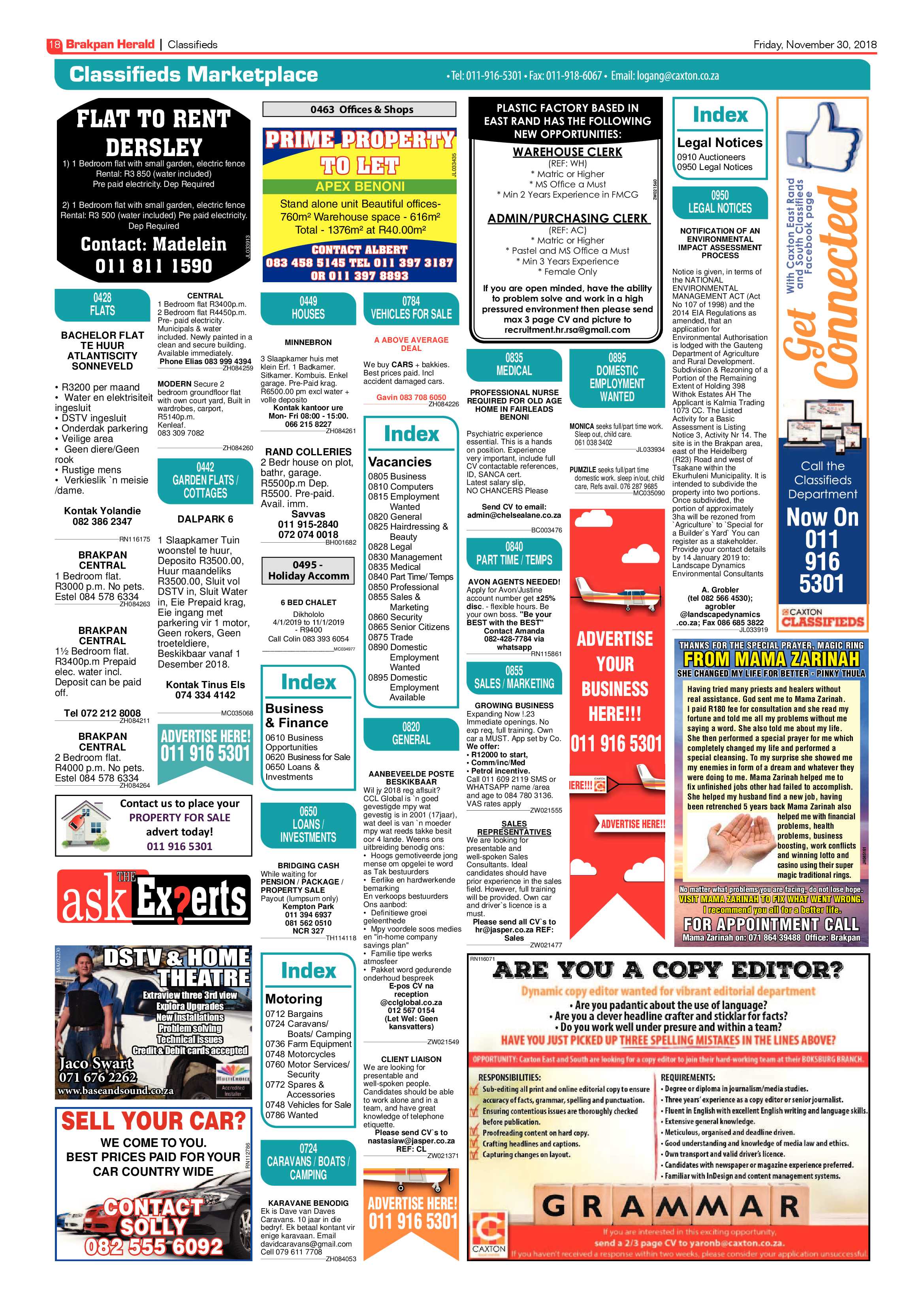 Brakpan Herald 30 November 2018 page 22