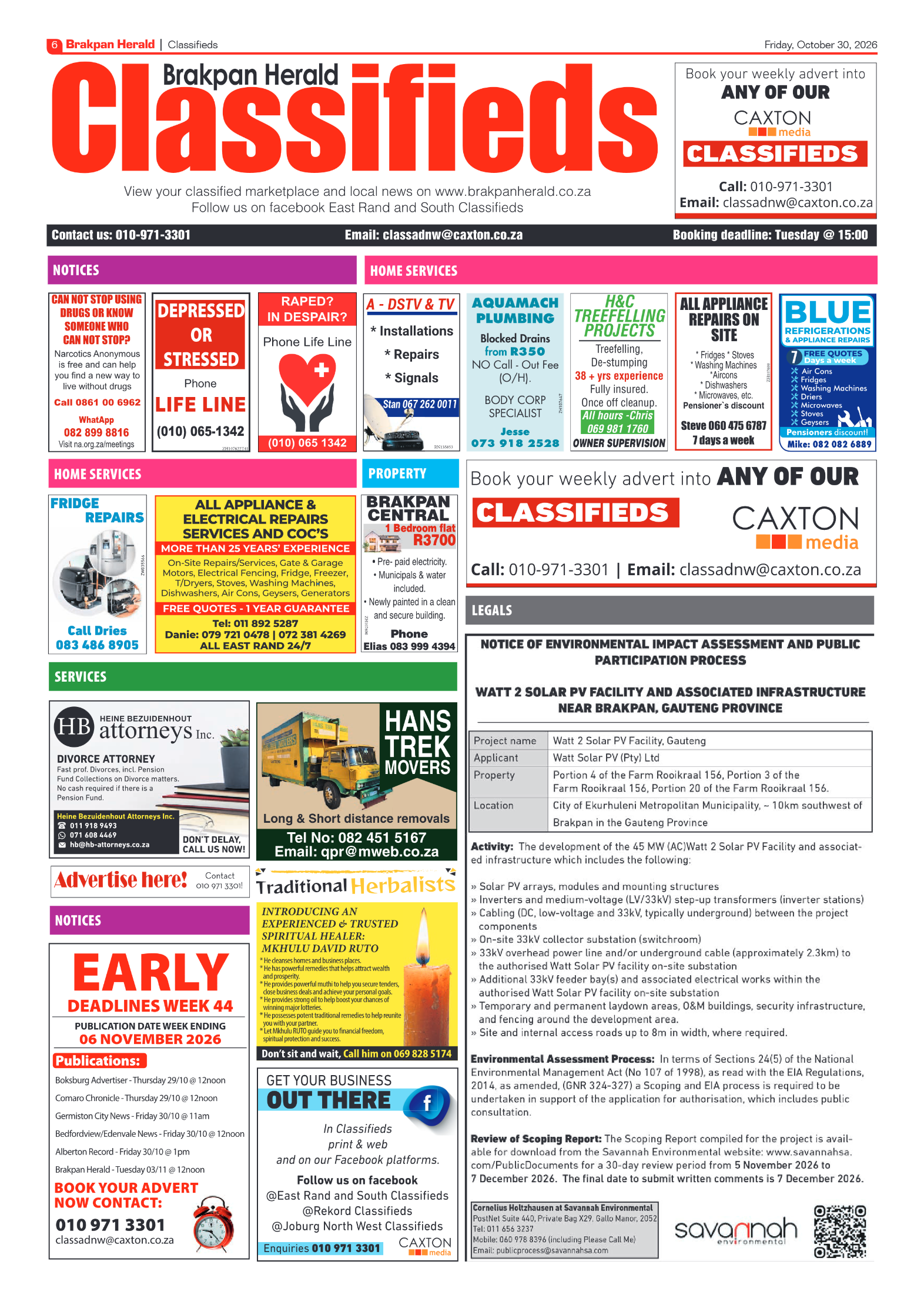 Brakpan Herald 30 October 2026 page 6