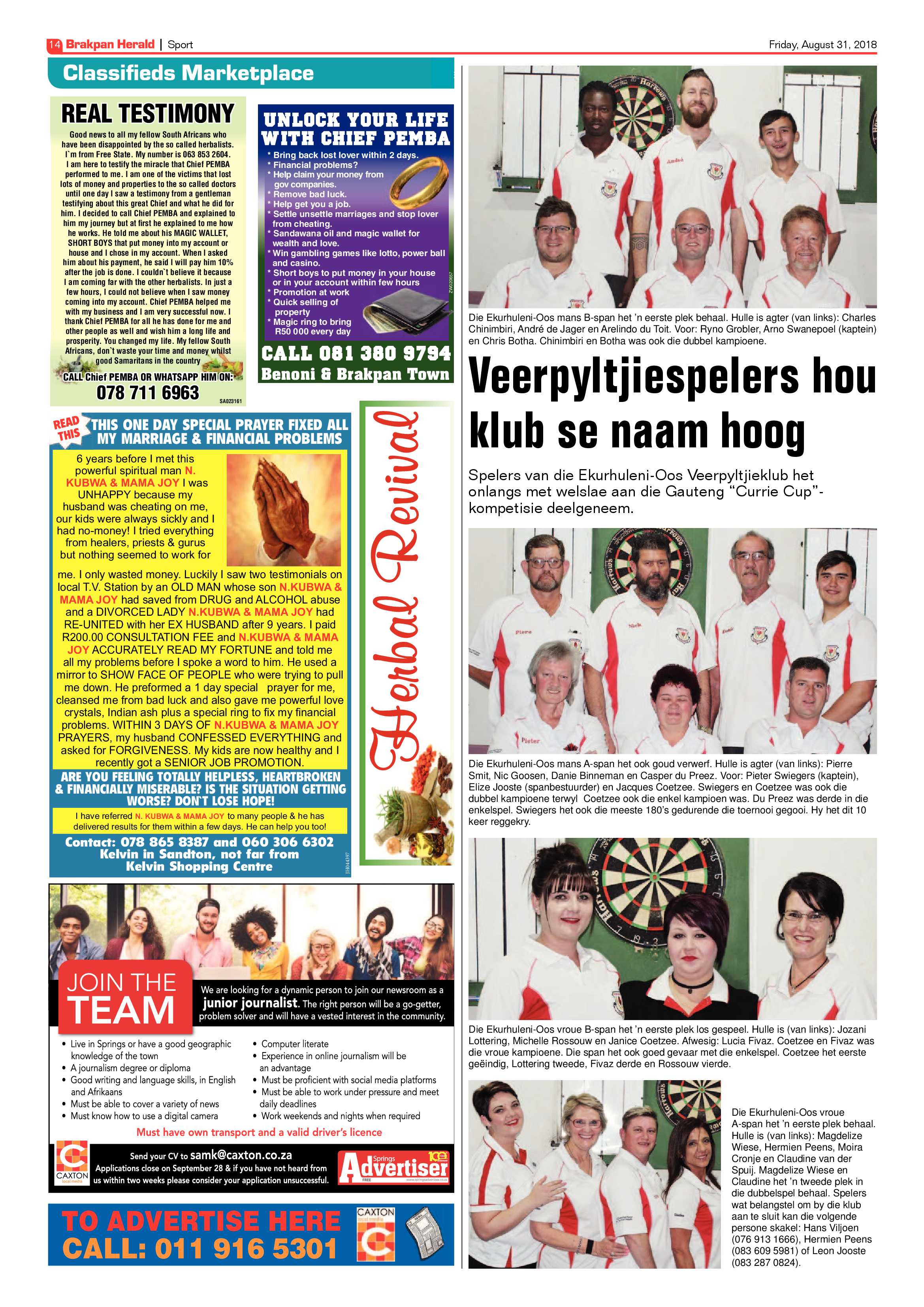 Brakpan Herald 31 August 2018 page 14