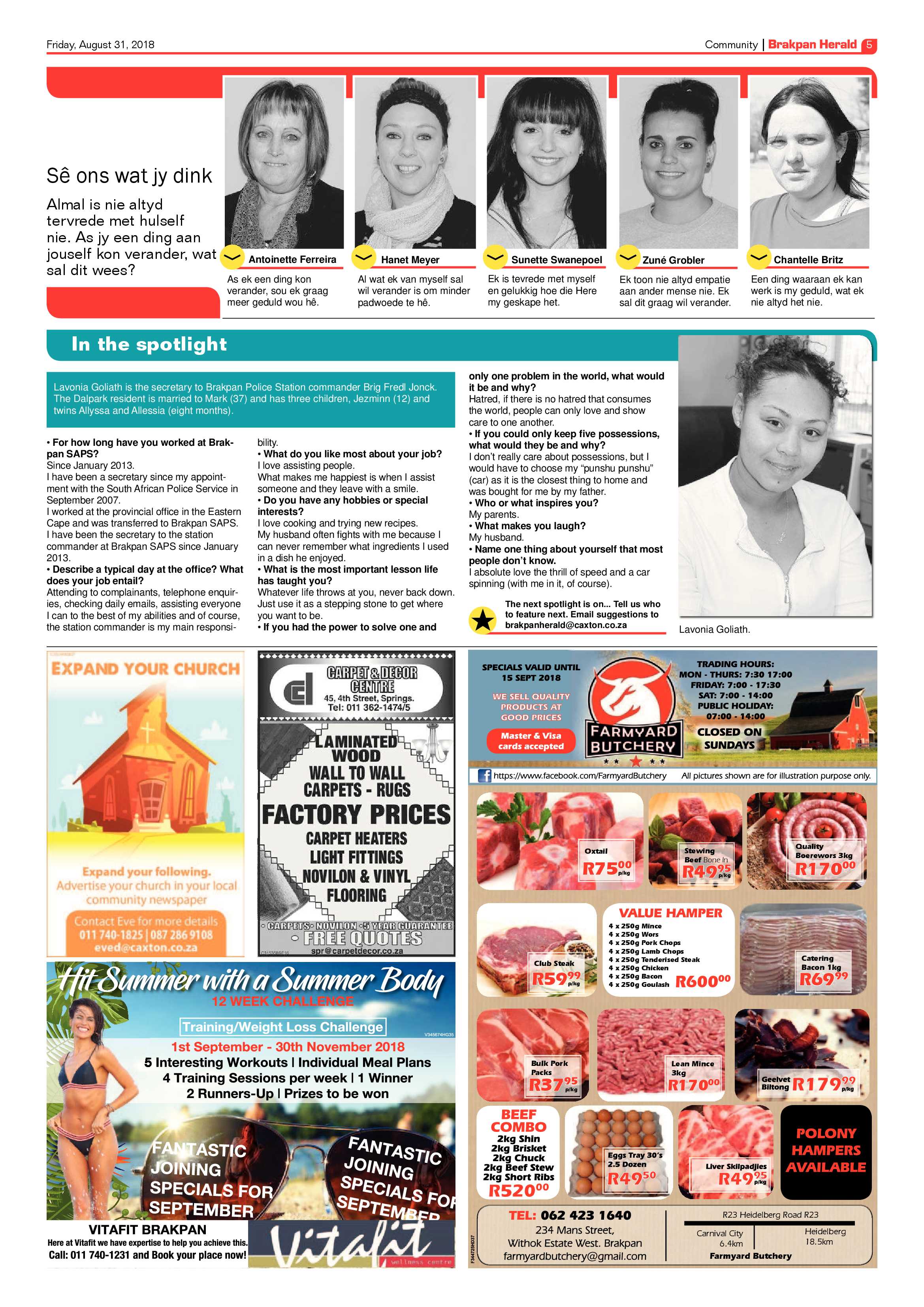 Brakpan Herald 31 August 2018 page 5