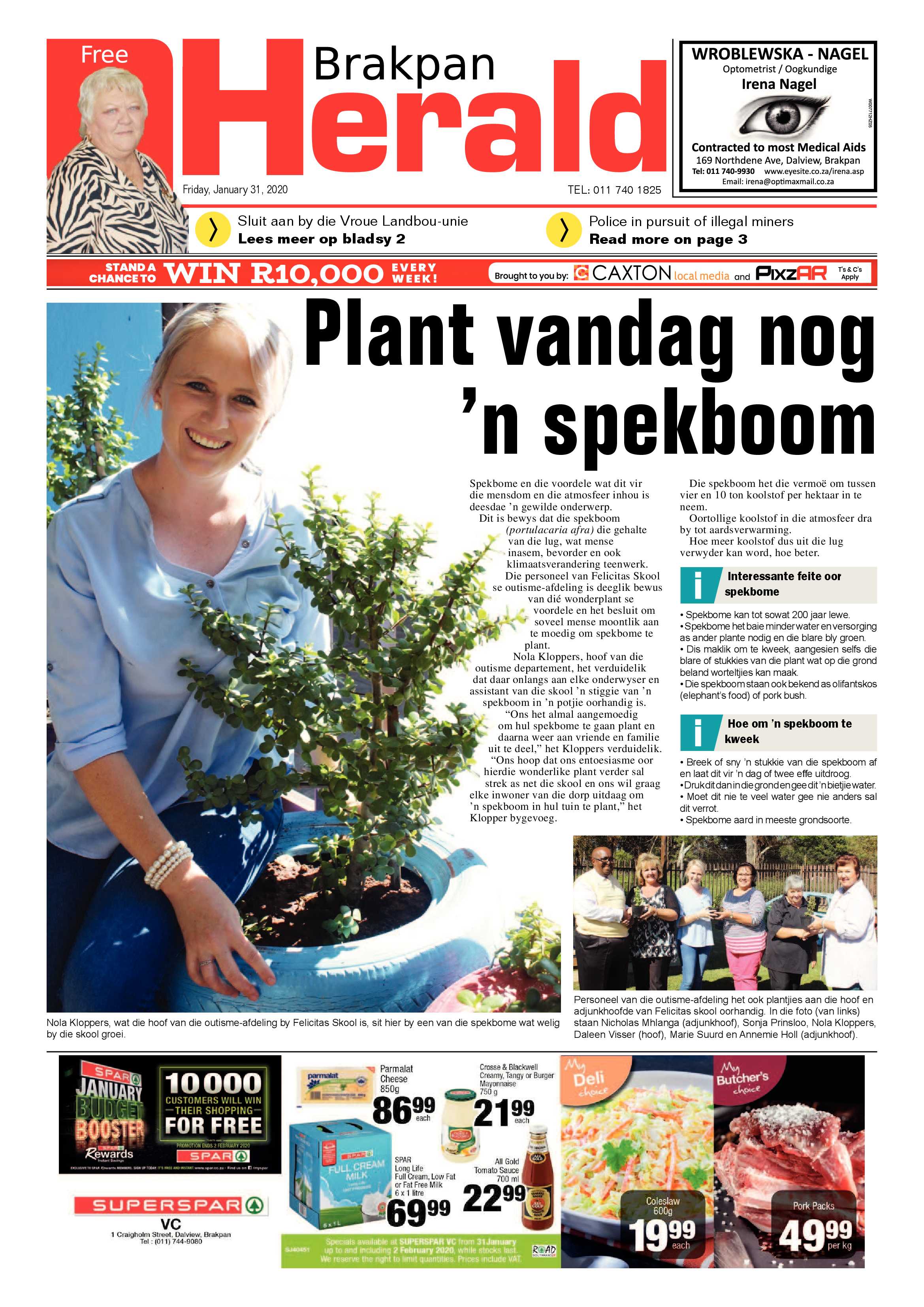 Brakpan Herald 31 January 2020 page 1
