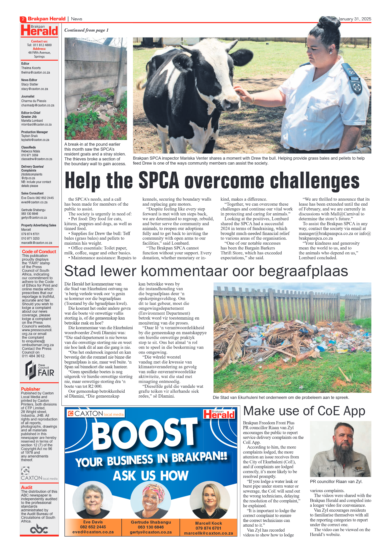 Brakpan Herald 31 January 2025 page 2