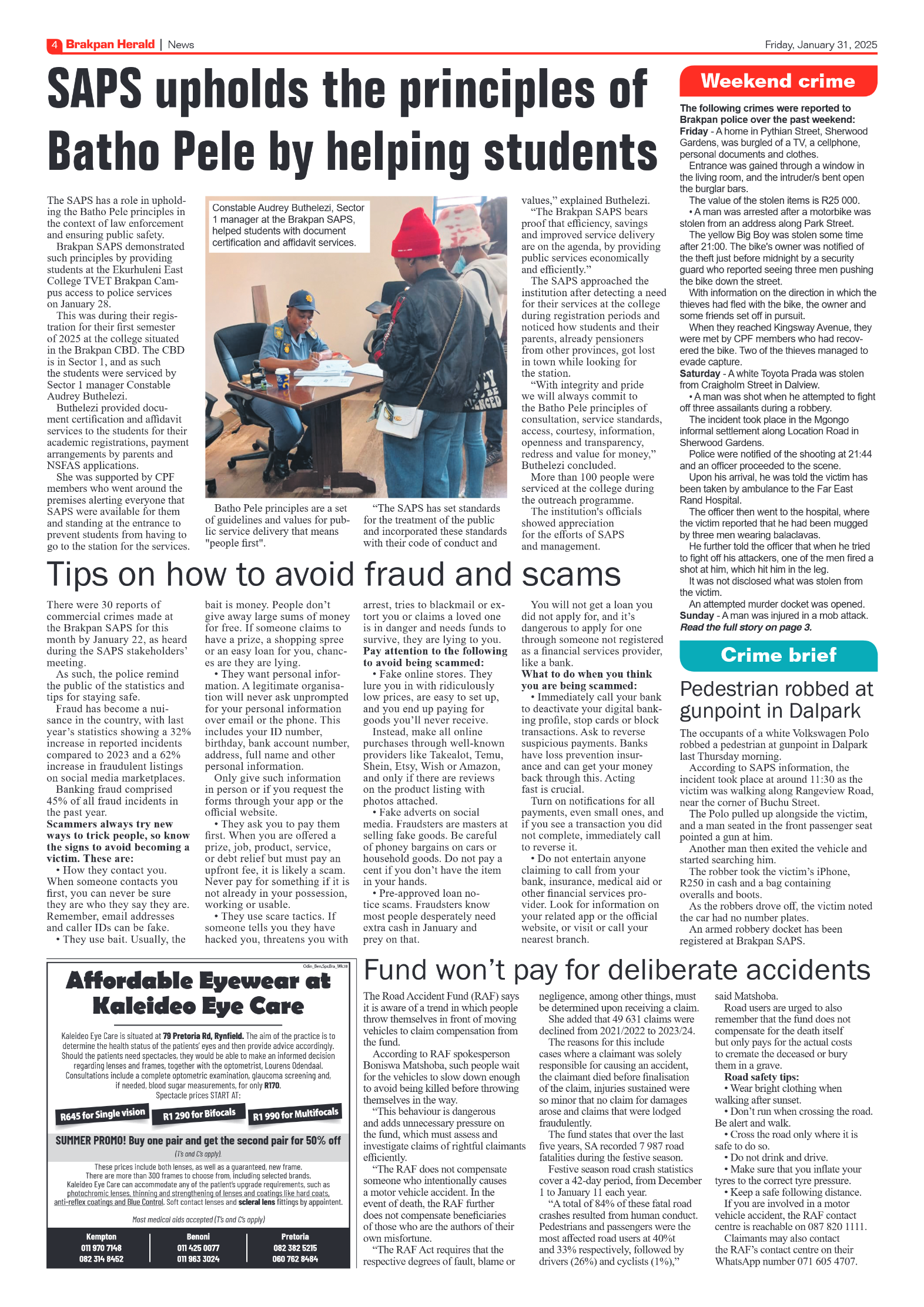 Brakpan Herald 31 January 2025 page 4