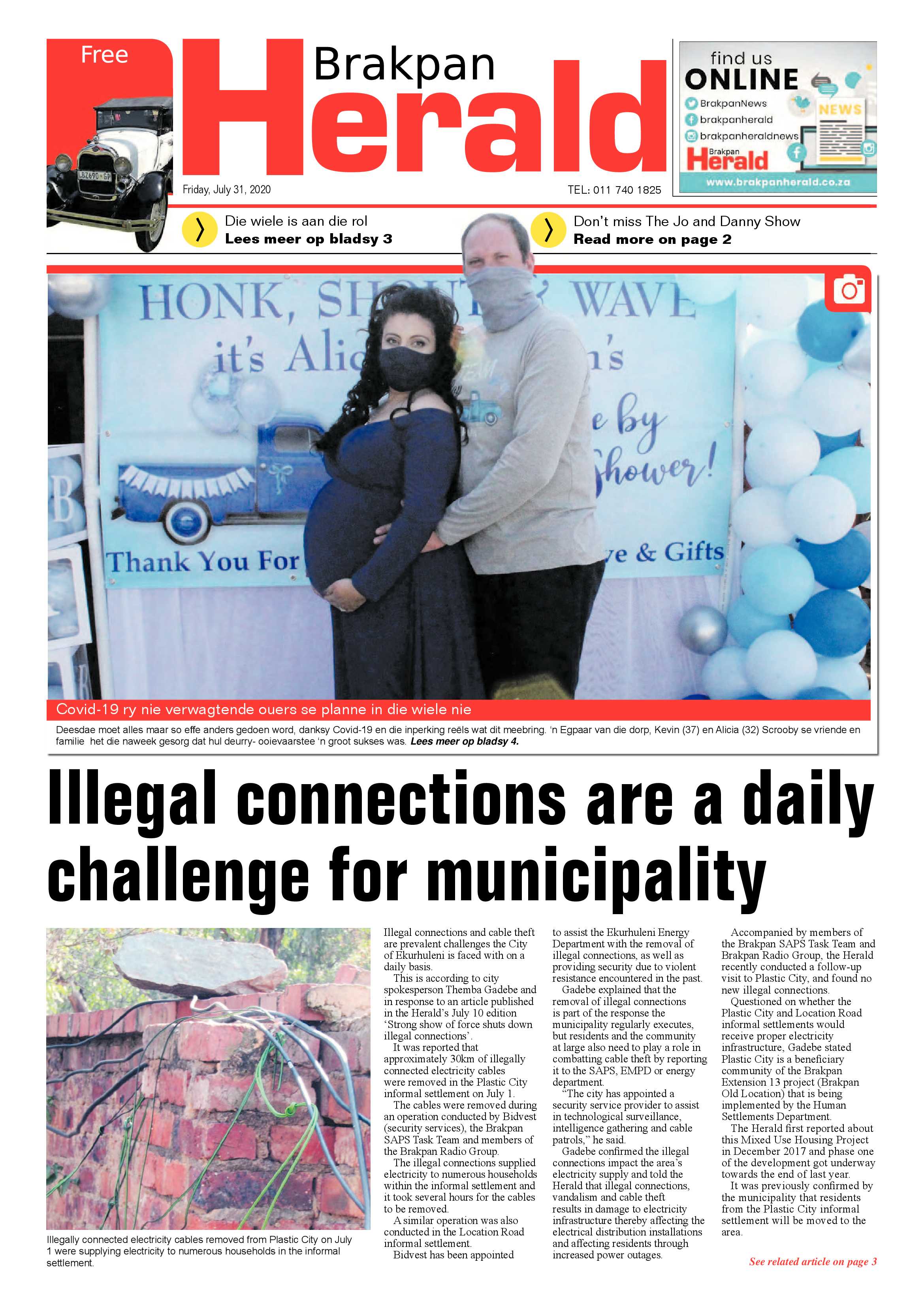 Brakpan Herald 31 July 2020 page 1