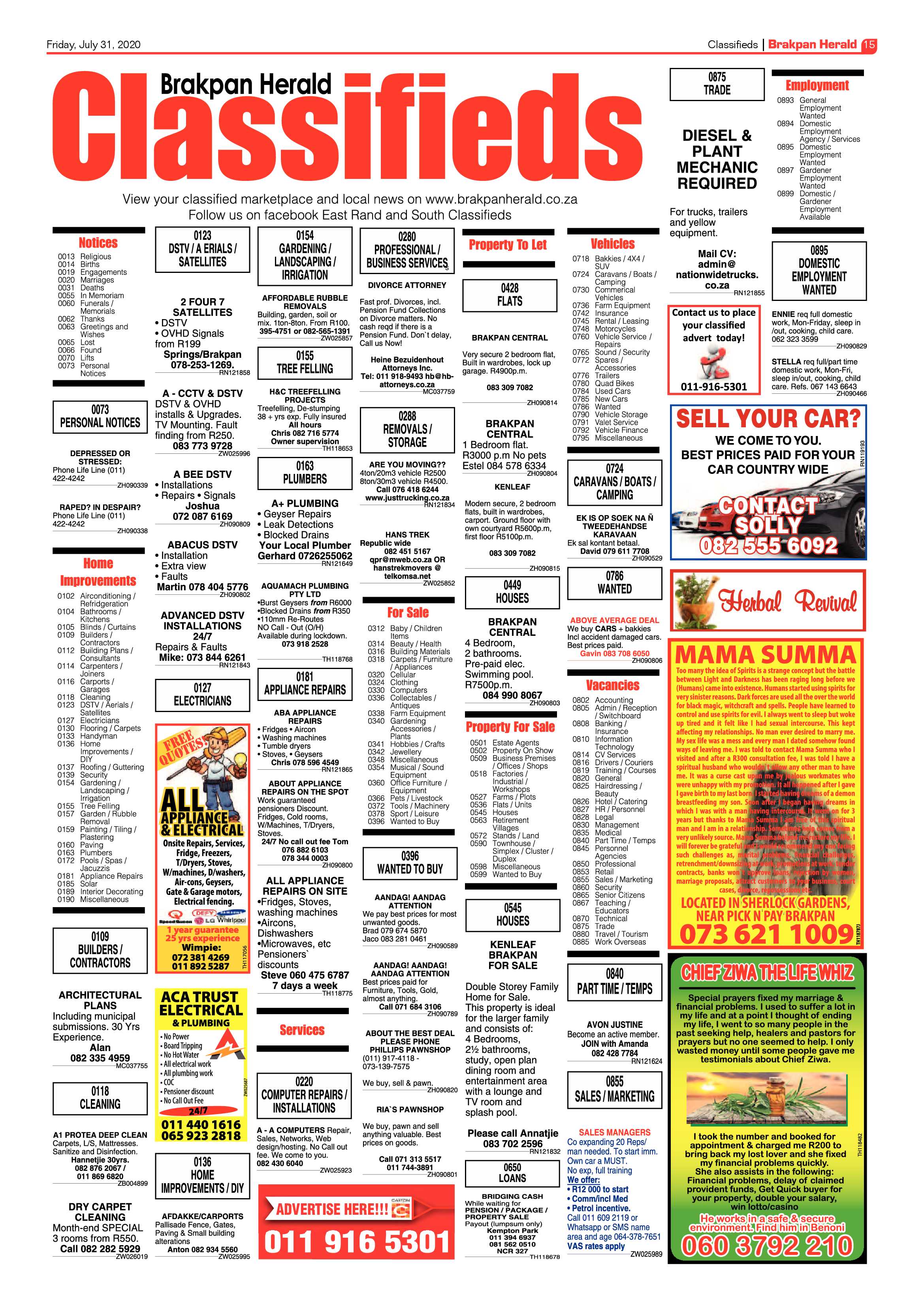 Brakpan Herald 31 July 2020 page 15