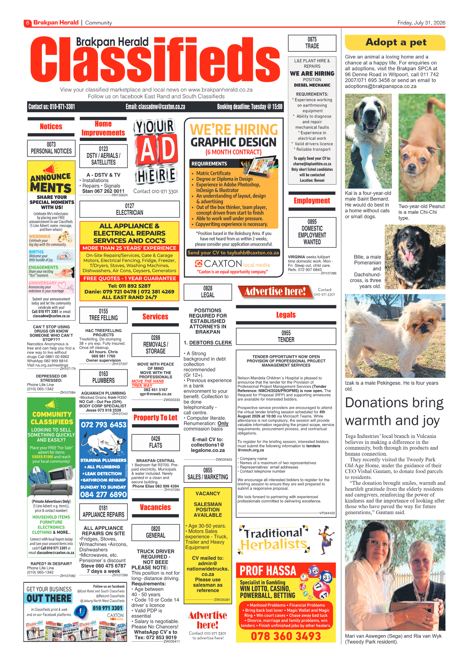 Brakpan Herald 31 July 2026 page 18