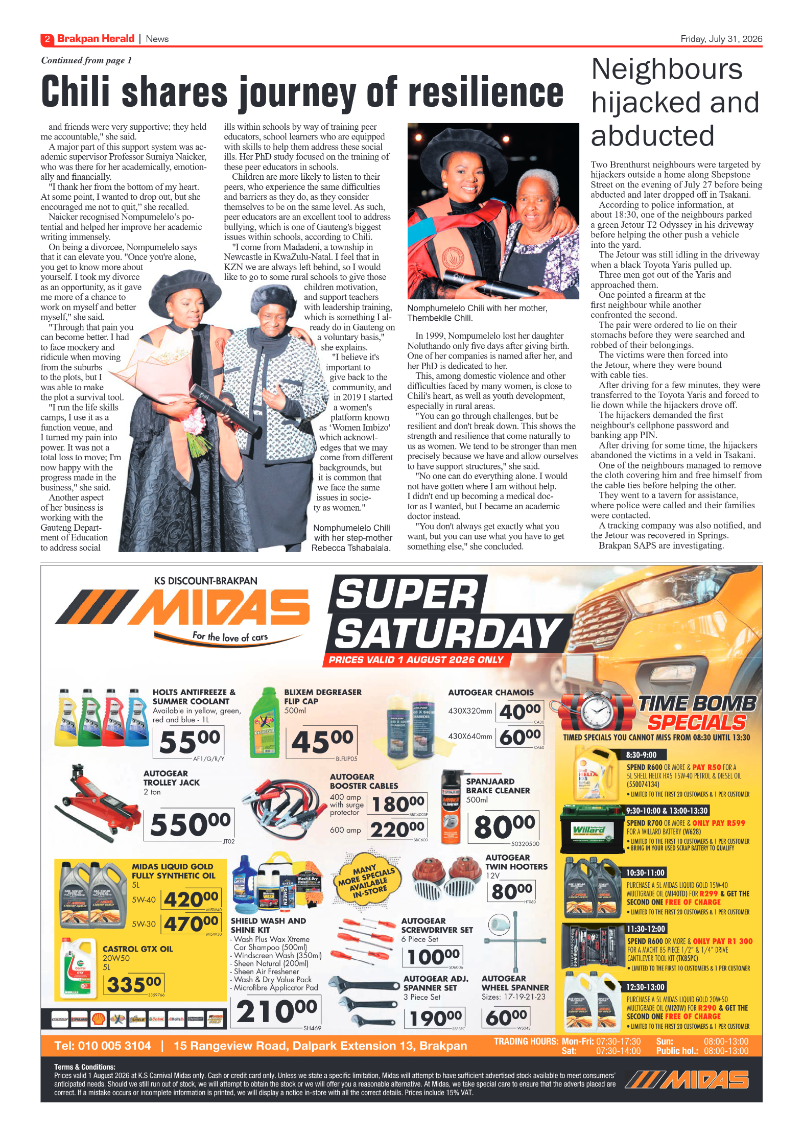 Brakpan Herald 31 July 2026 page 2