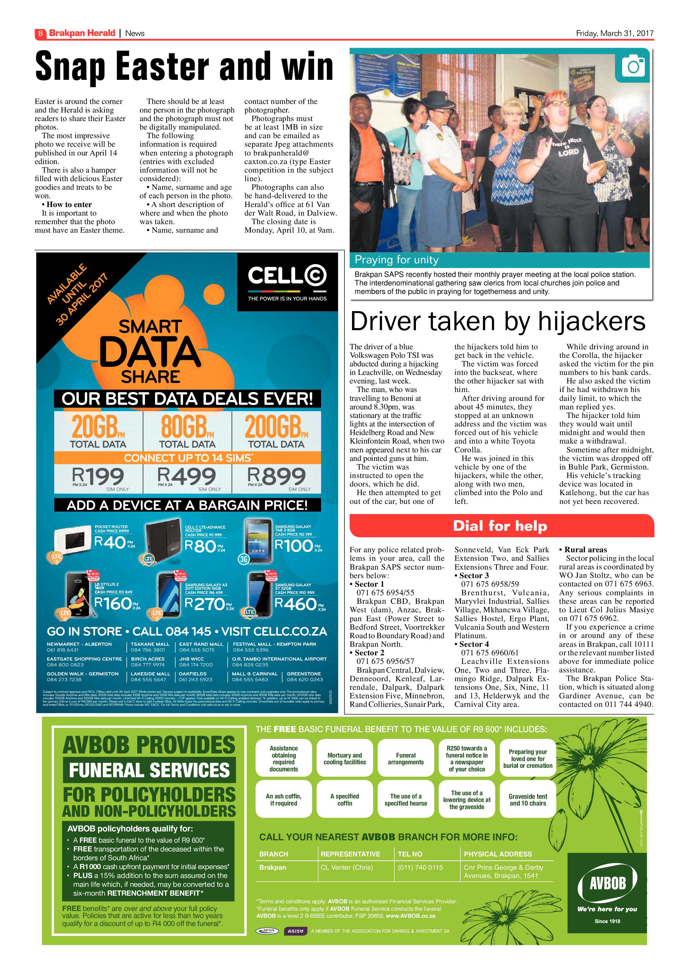 Brakpan Herald 31 March 2017 page 8
