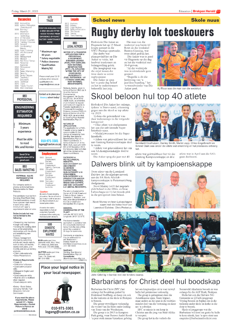 Brakpan Herald 31 March 2022 page 11