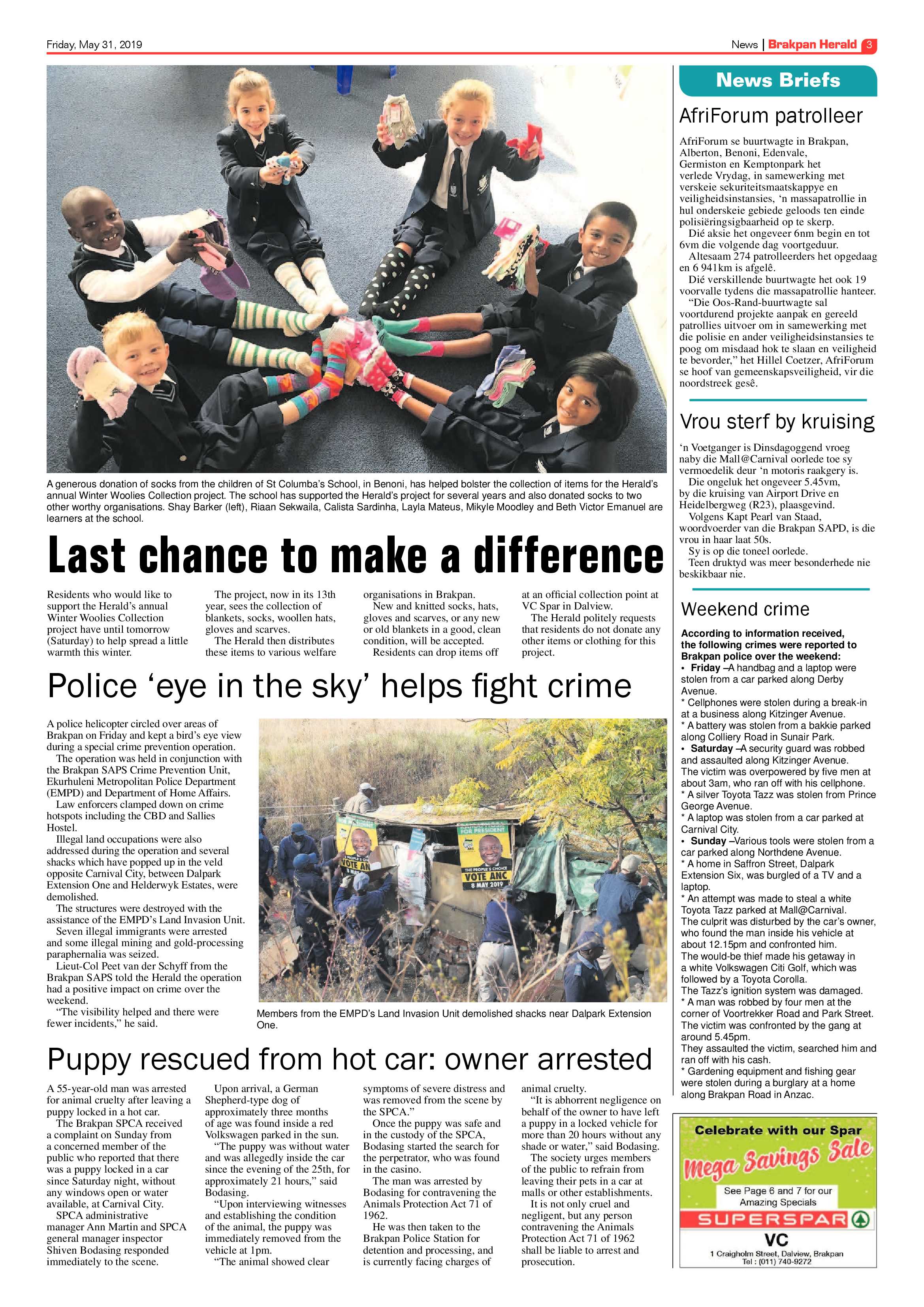 Brakpan Herald 31 May 2019 page 3