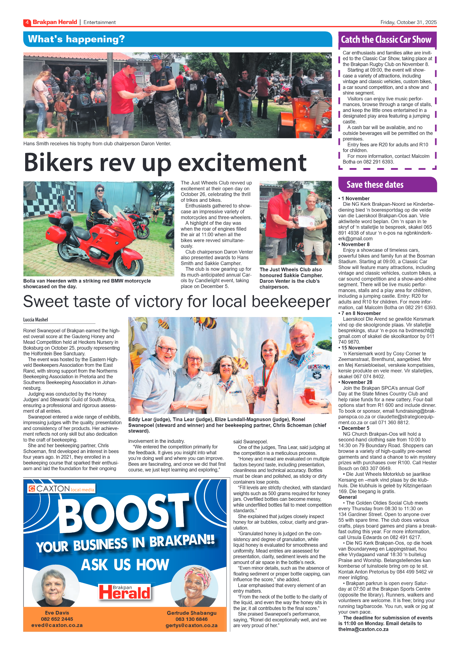 Brakpan Herald 31 October 2025 page 4