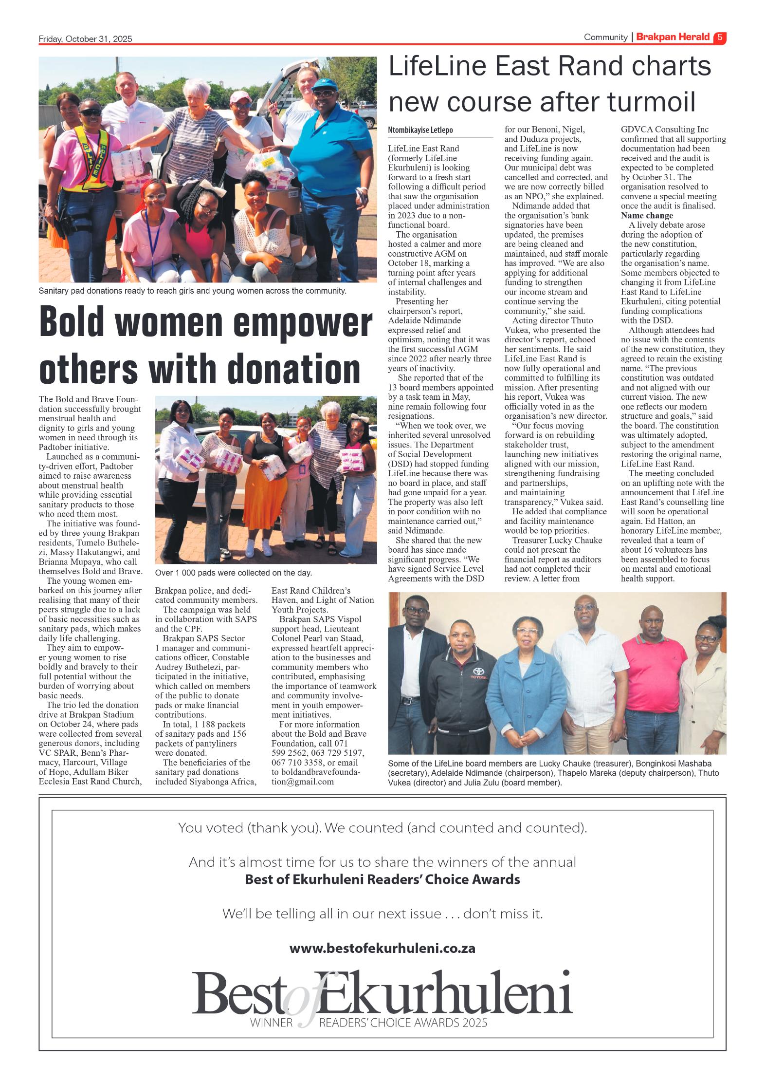 Brakpan Herald 31 October 2025 page 5