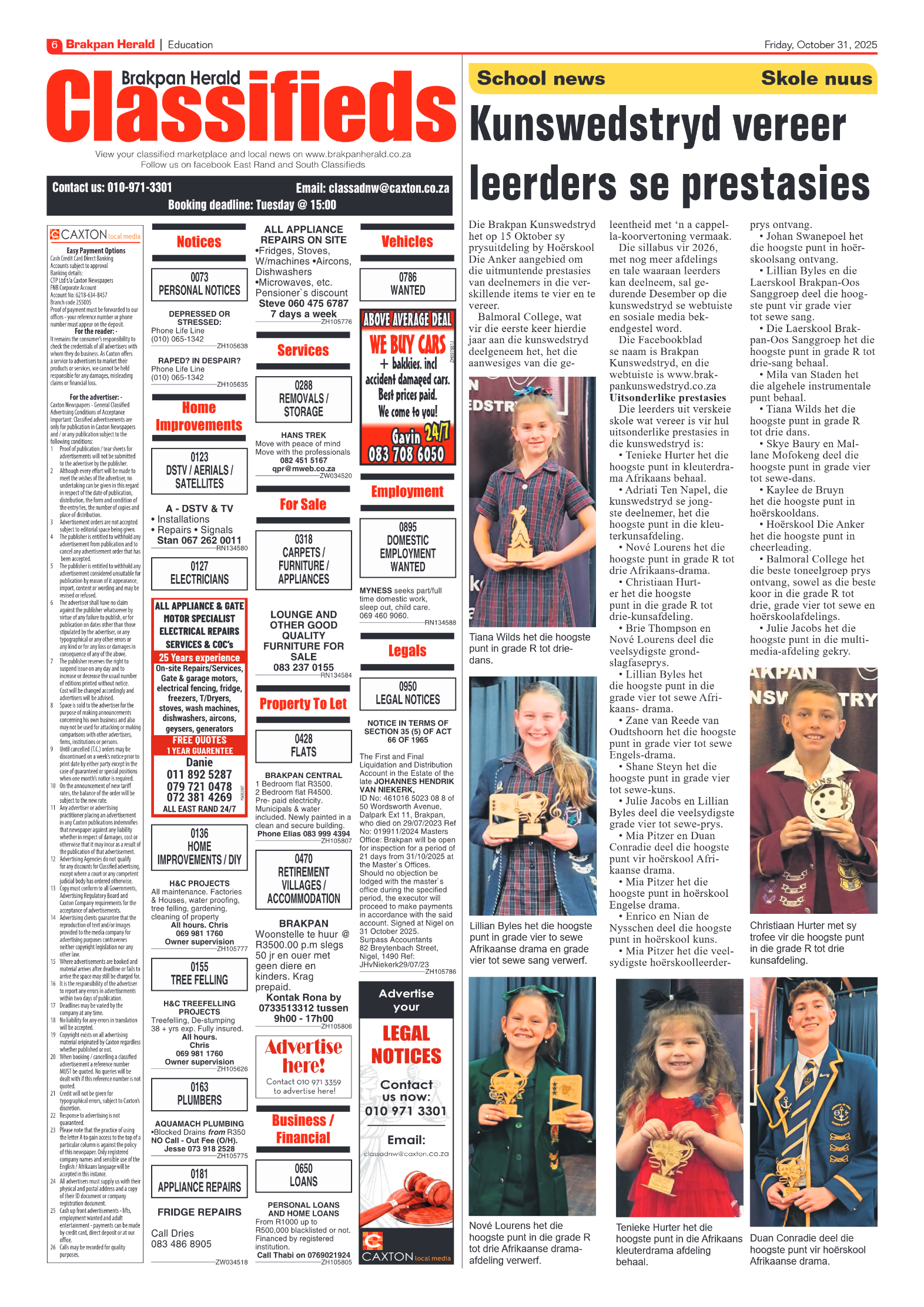 Brakpan Herald 31 October 2025 page 6