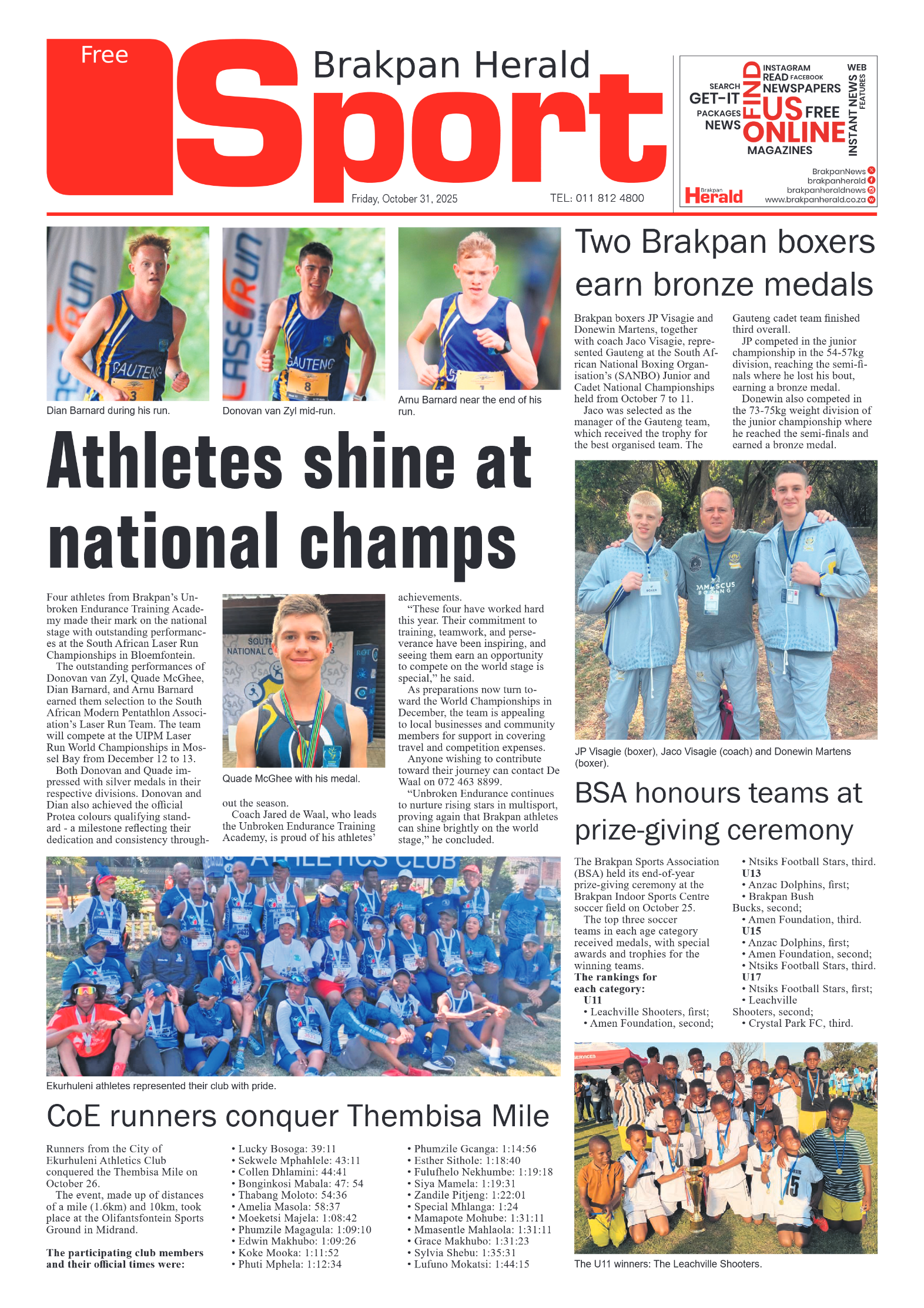 Brakpan Herald 31 October 2025 page 8