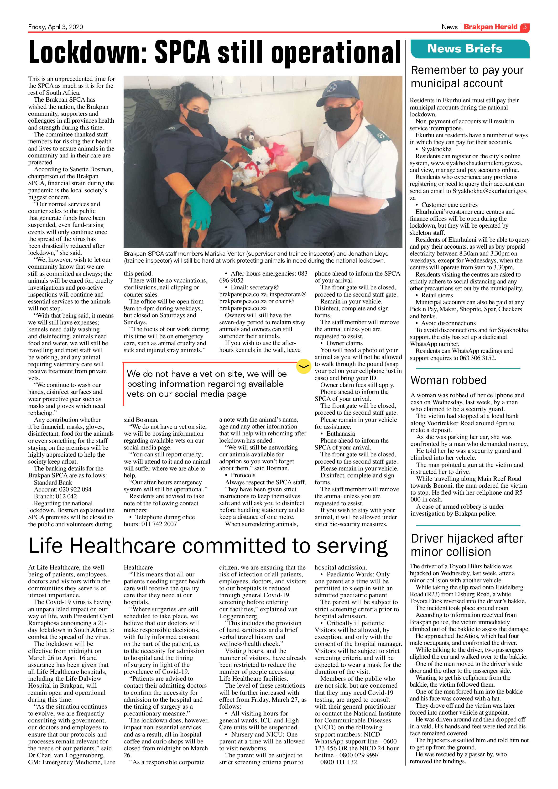 Brakpan Herald 3 April 2020 page 3