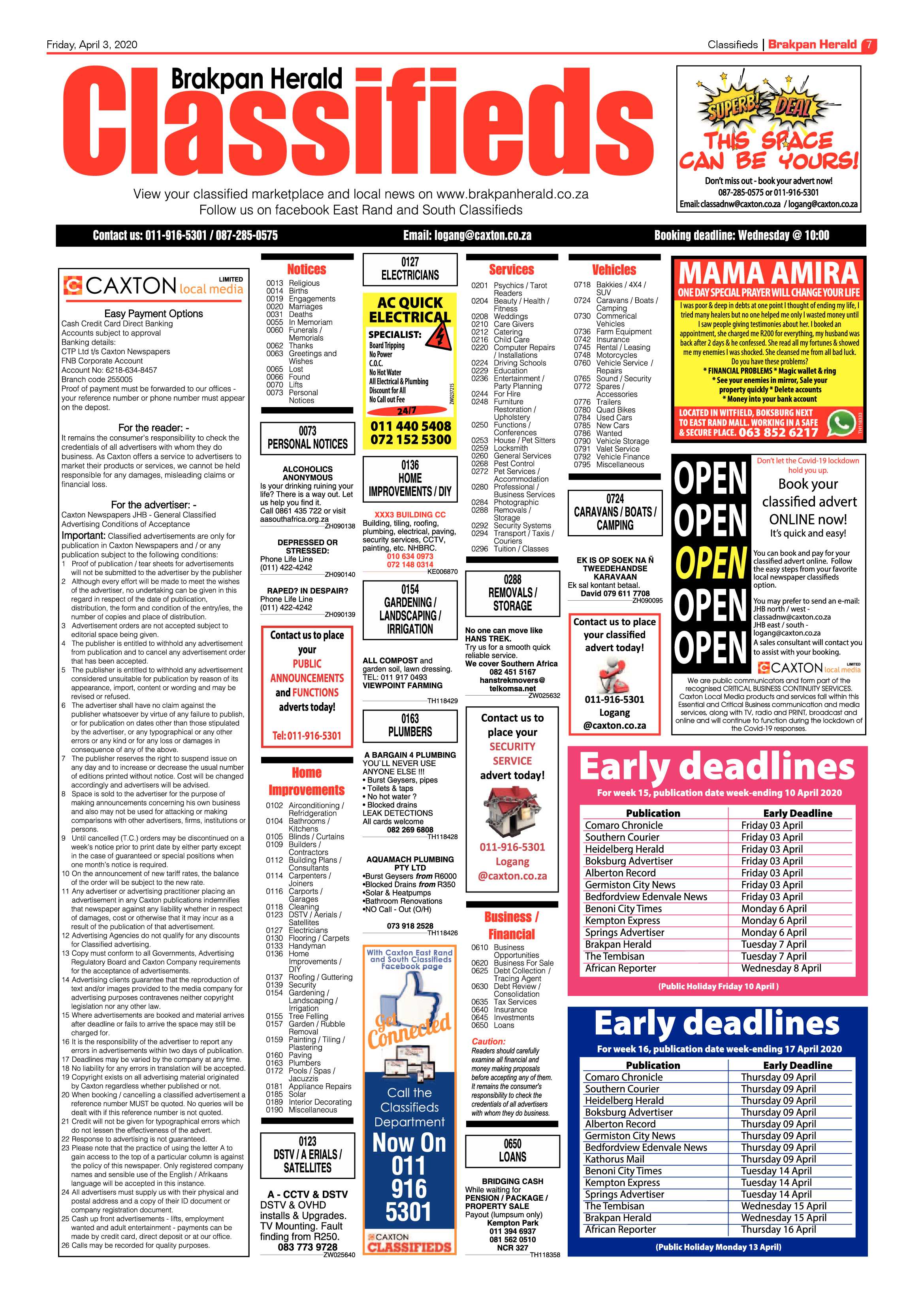 Brakpan Herald 3 April 2020 page 7