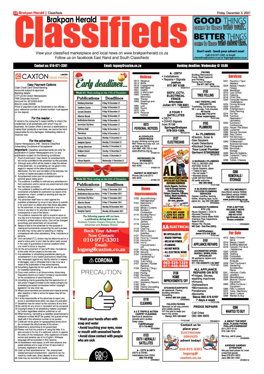 Brakpan Herald 3 December 2021 page 10