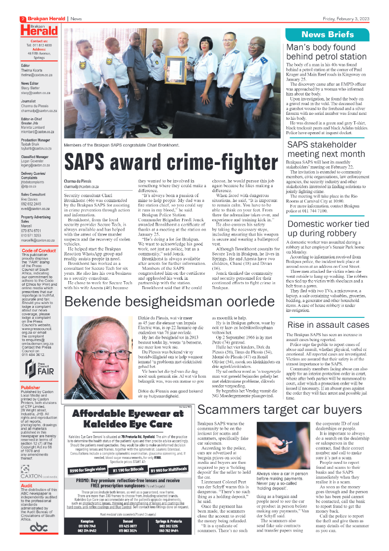 Brakpan Herald 3 February 2022 page 2