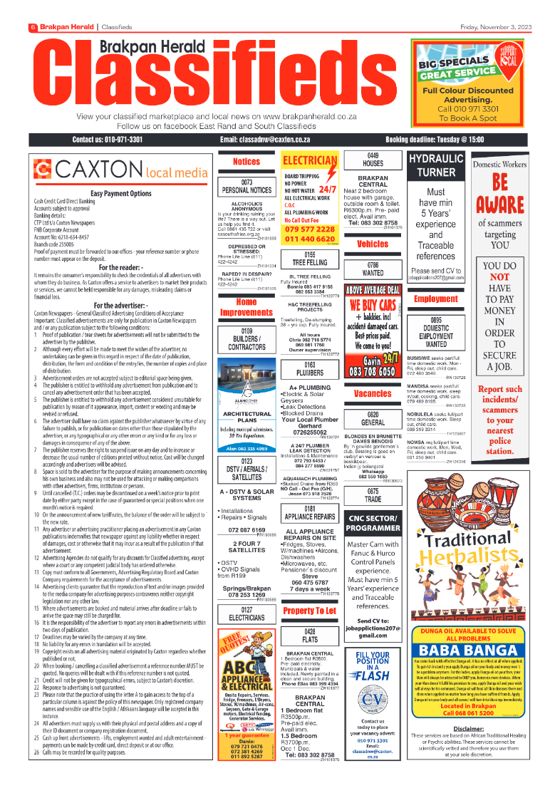 Brakpan Herald 3 November 2023 page 6