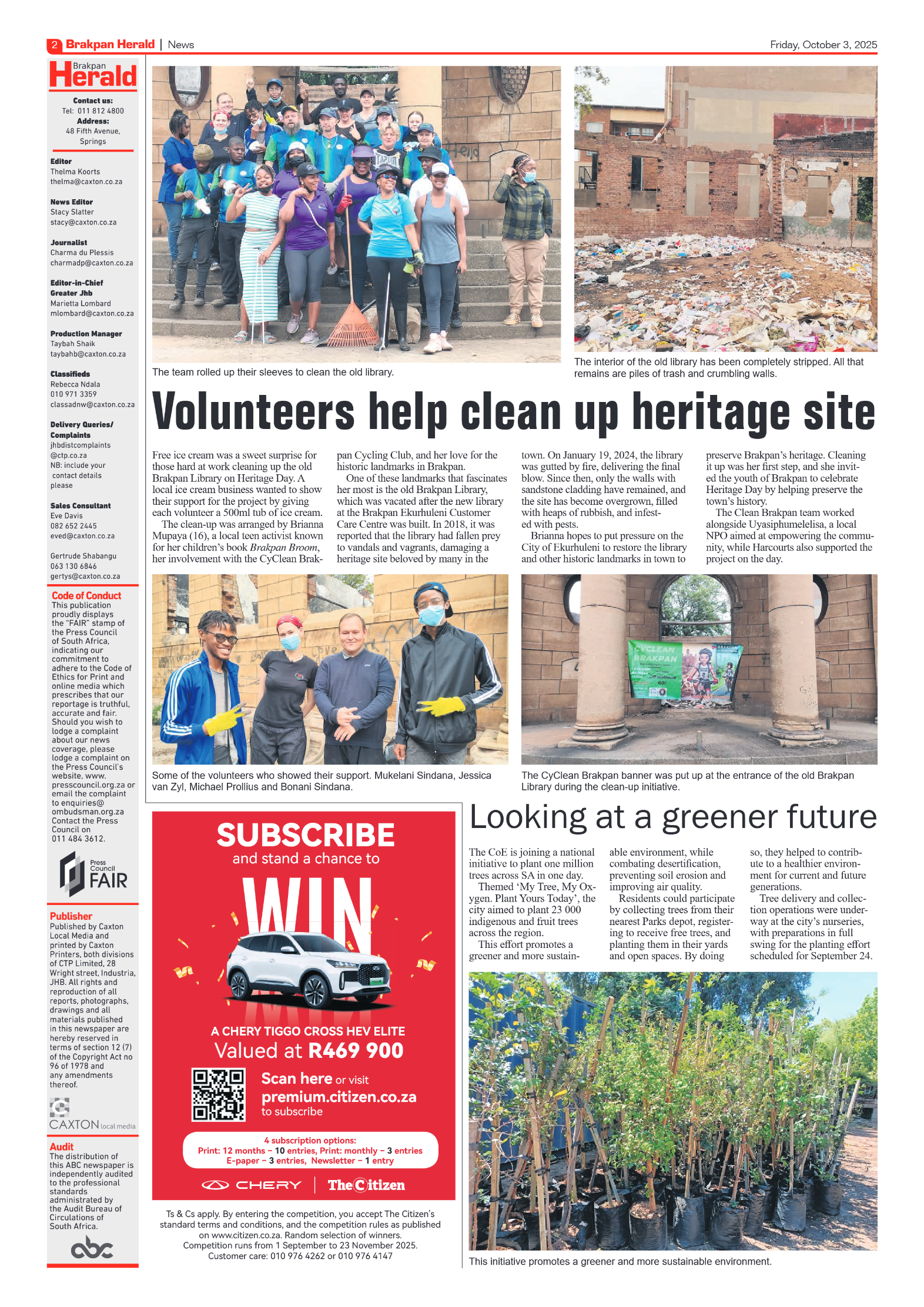 Brakpan Herald 3 October 2025 page 2