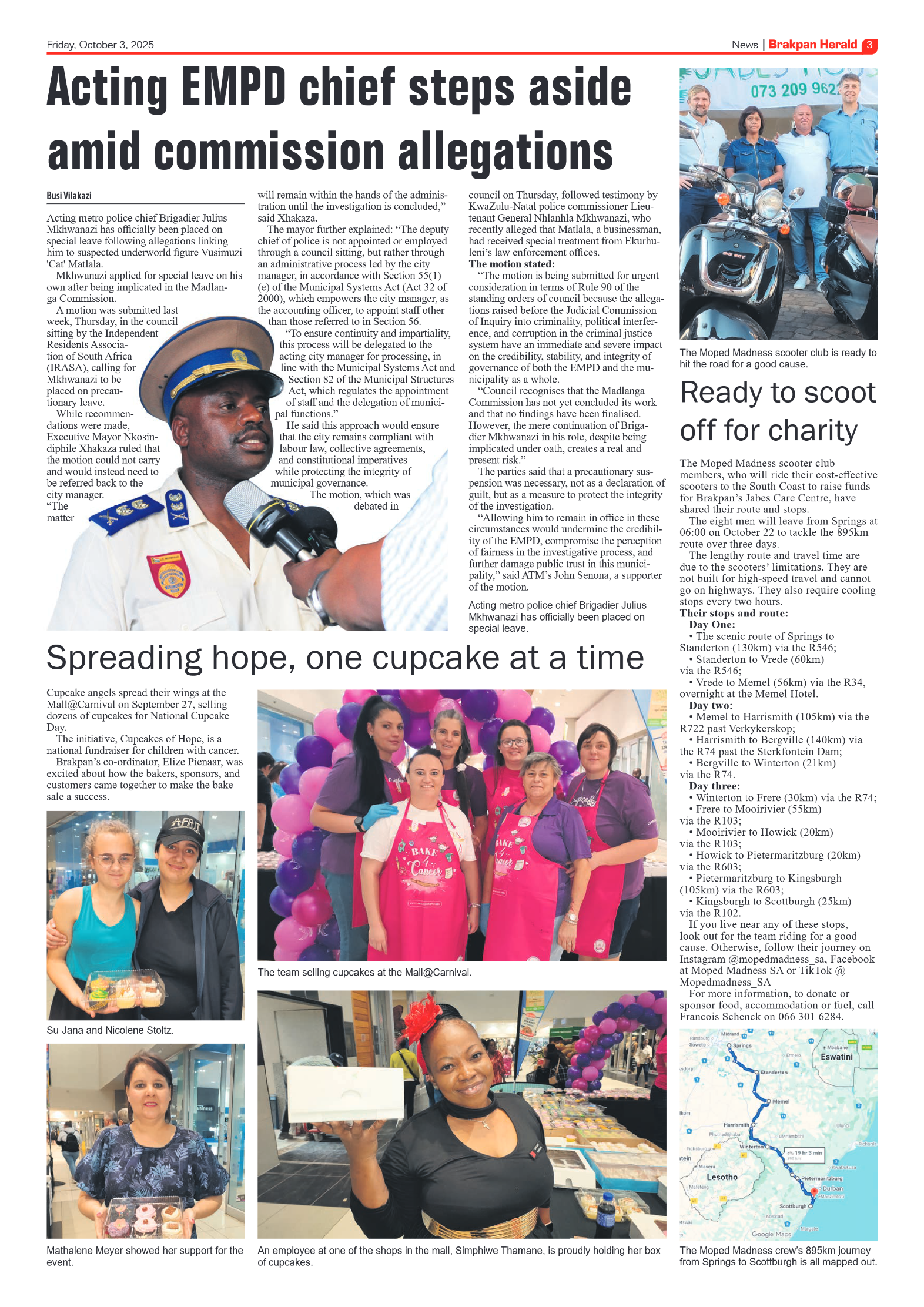 Brakpan Herald 3 October 2025 page 3