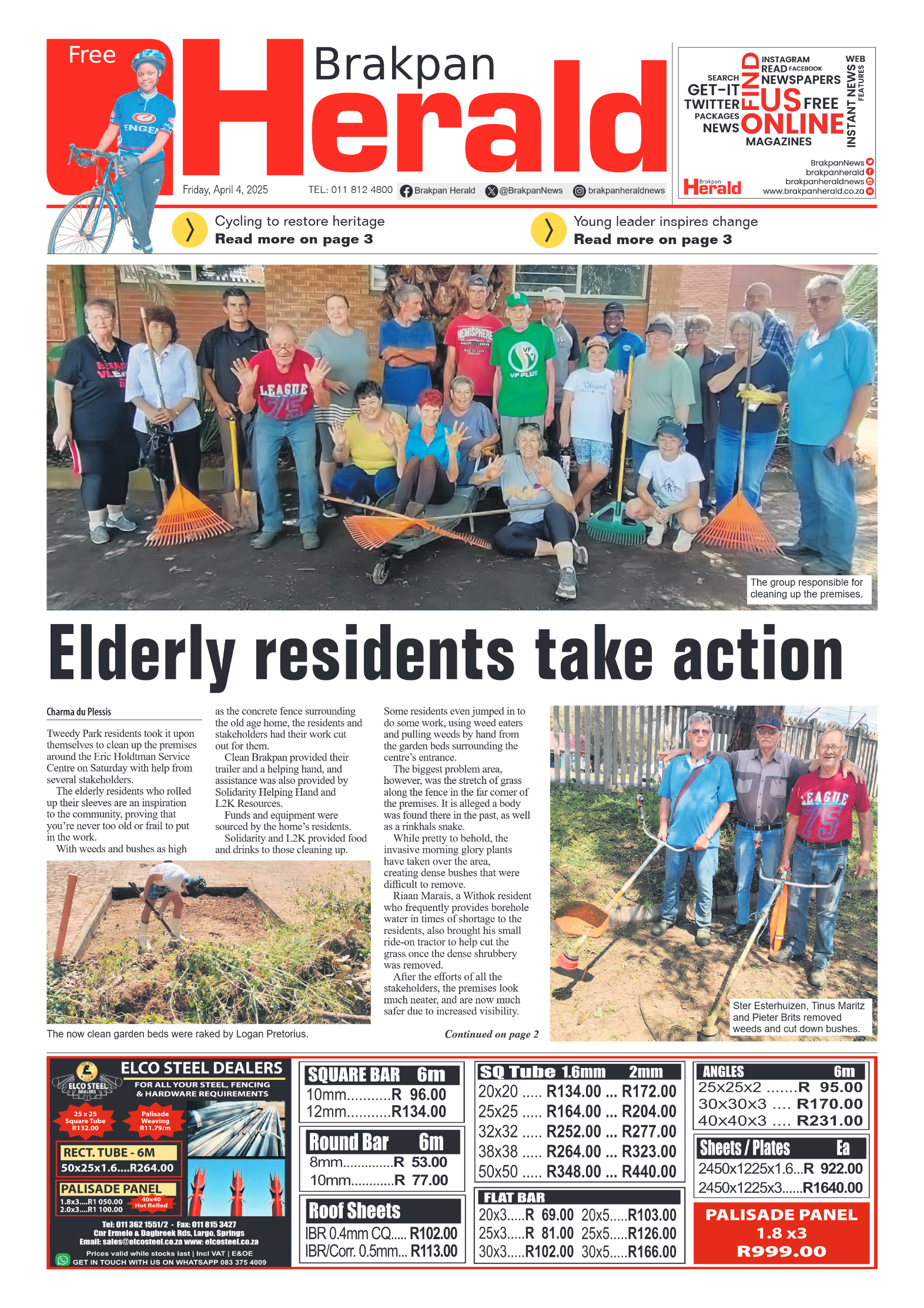 Brakpan Herald 4 April 2025 page 1