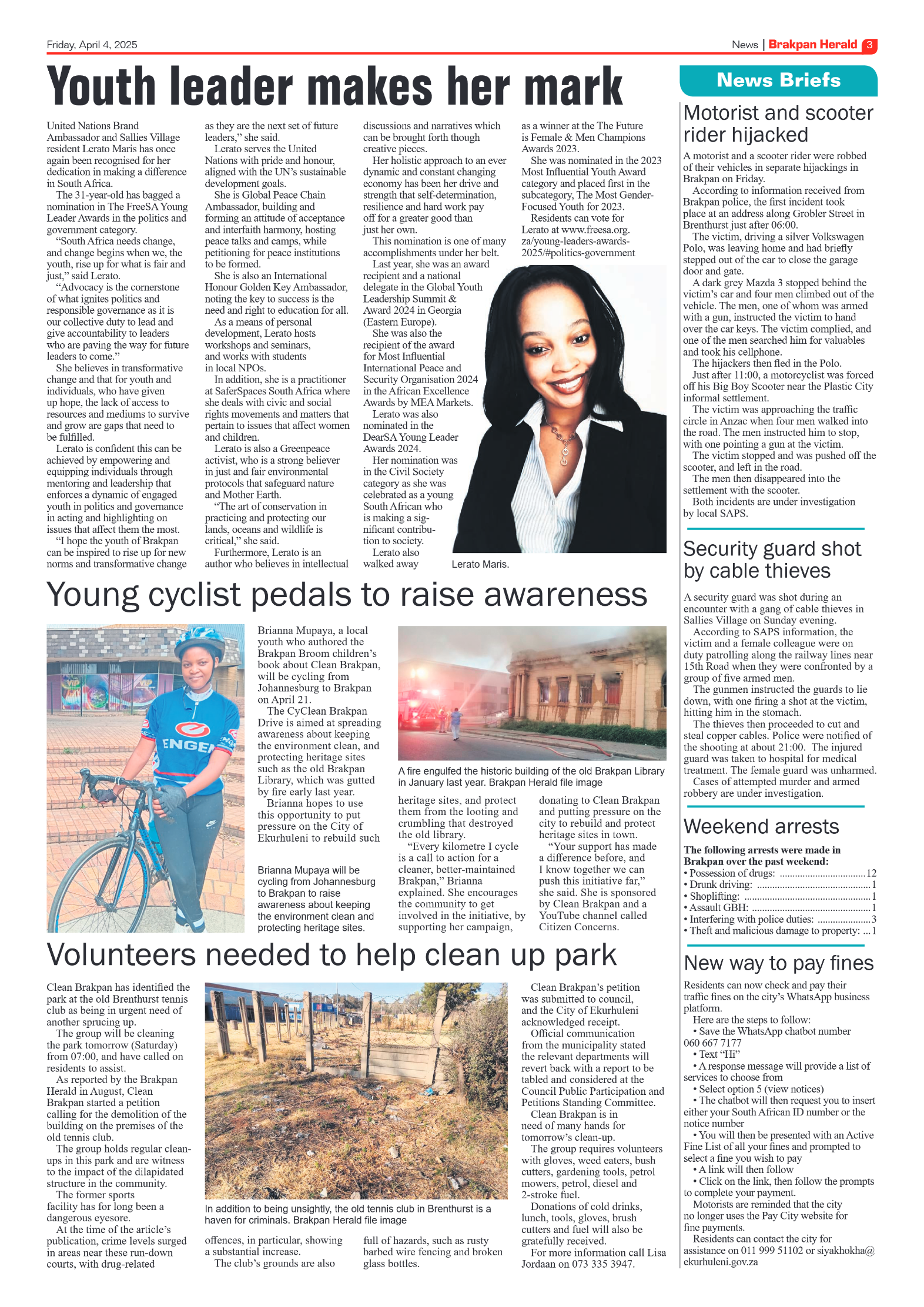 Brakpan Herald 4 April 2025 page 3
