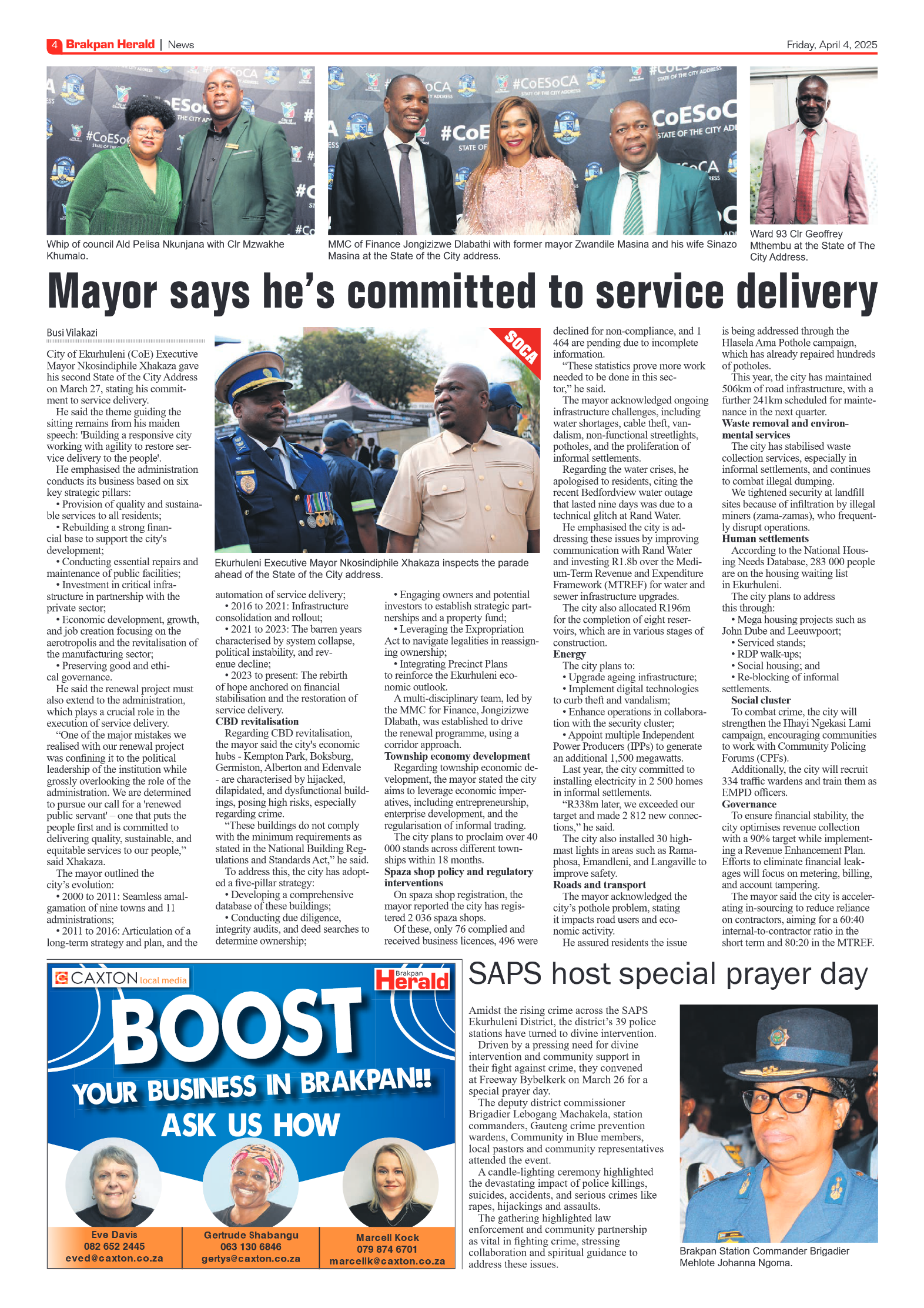 Brakpan Herald 4 April 2025 page 4