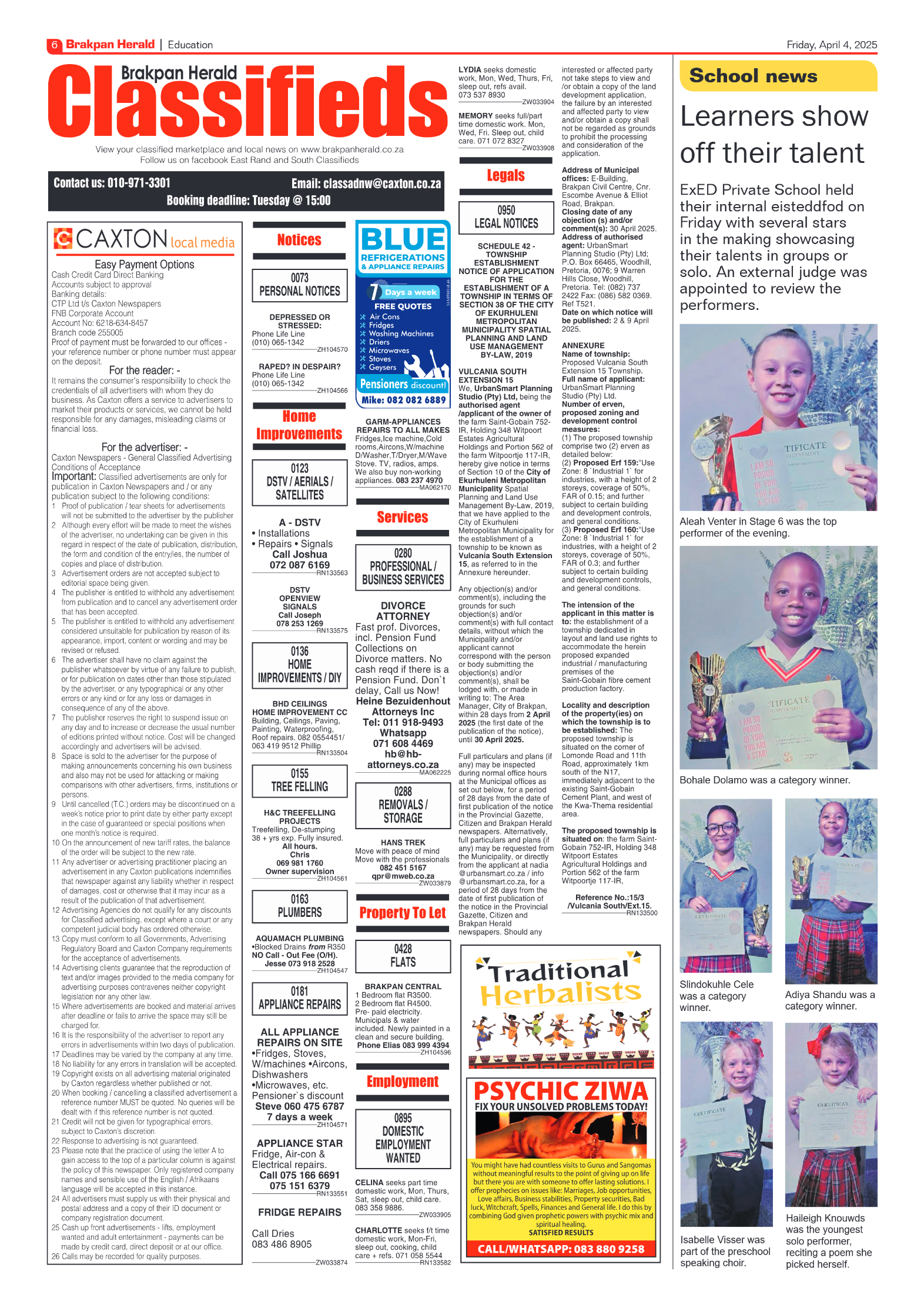 Brakpan Herald 4 April 2025 page 6