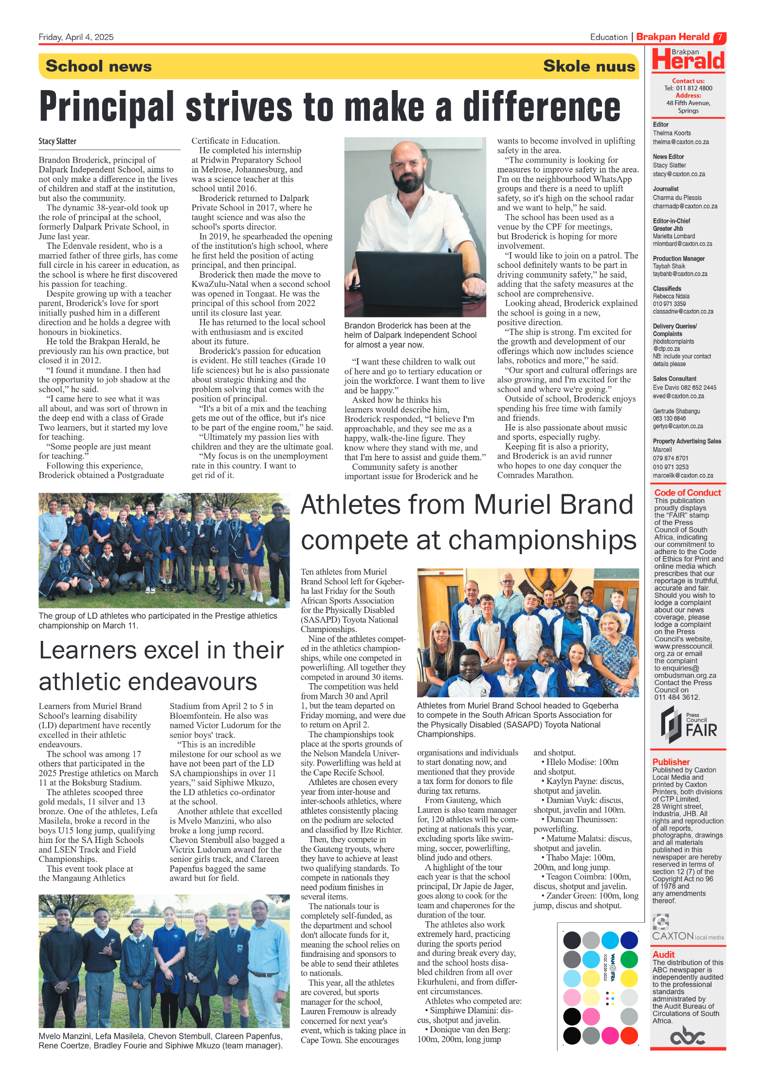 Brakpan Herald 4 April 2025 page 7