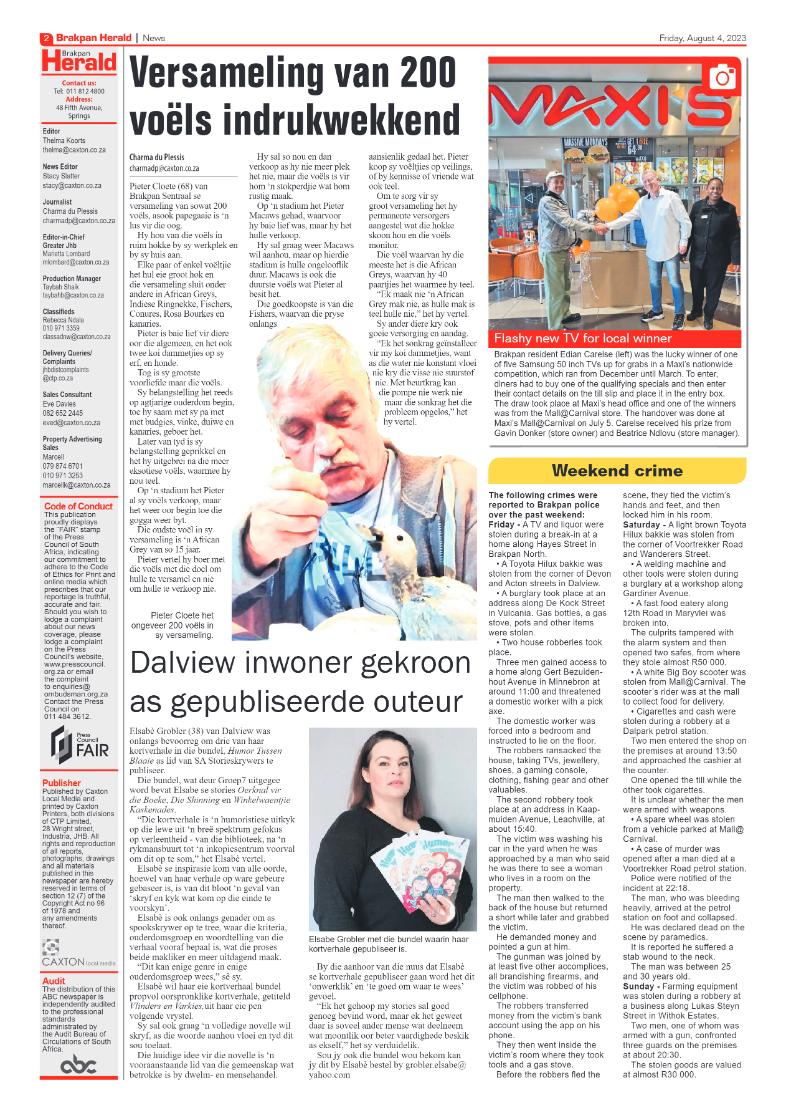 Brakpan Herald 4 August 2022 page 2