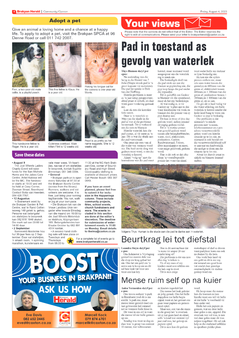 Brakpan Herald 4 August 2022 page 4