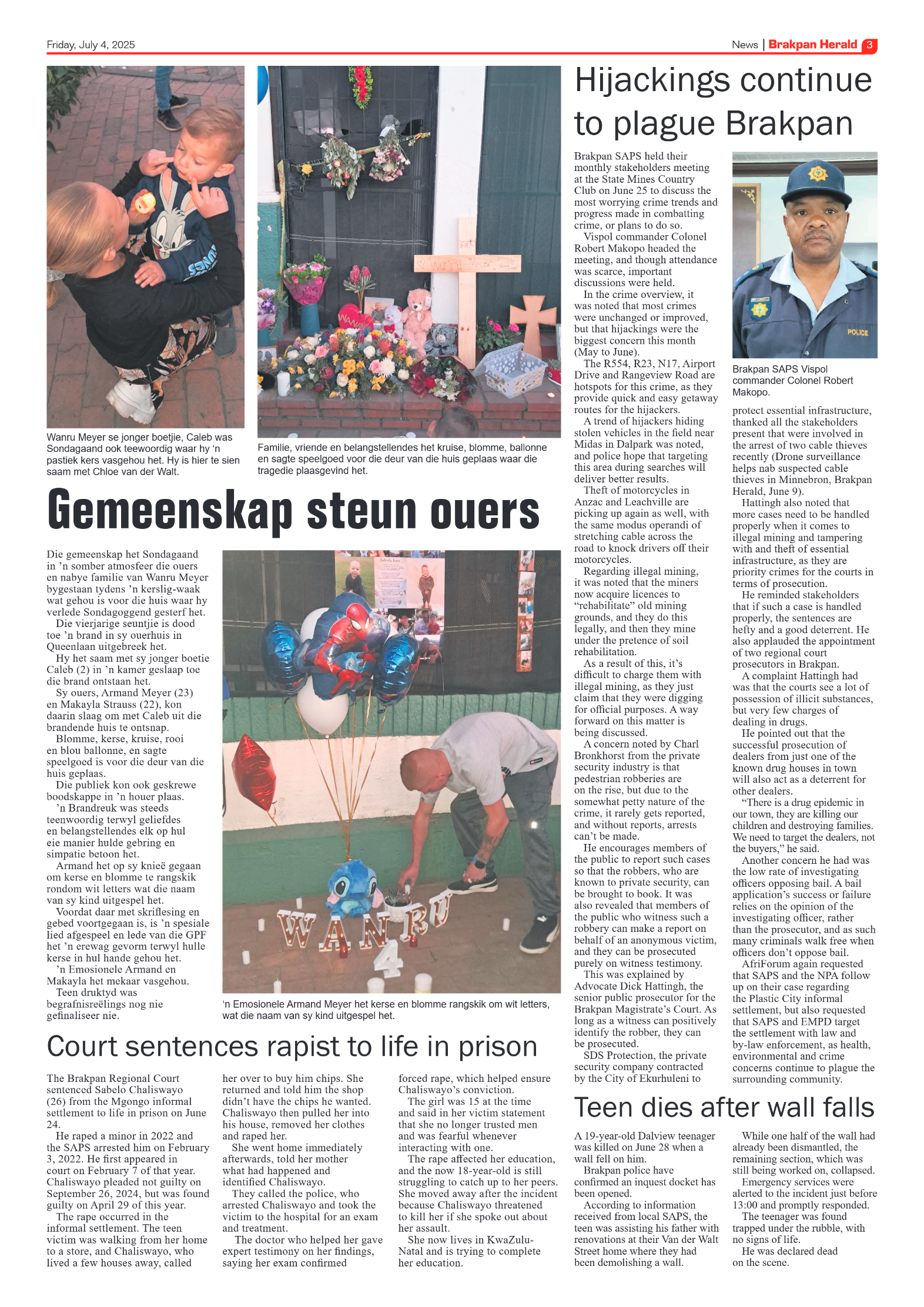 Brakpan Herald 4 July 2025 page 3