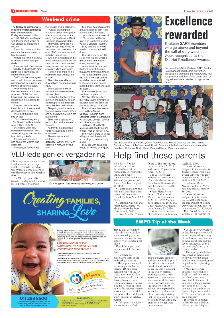 Brakpan Herald 4 Nov 2022 page 4