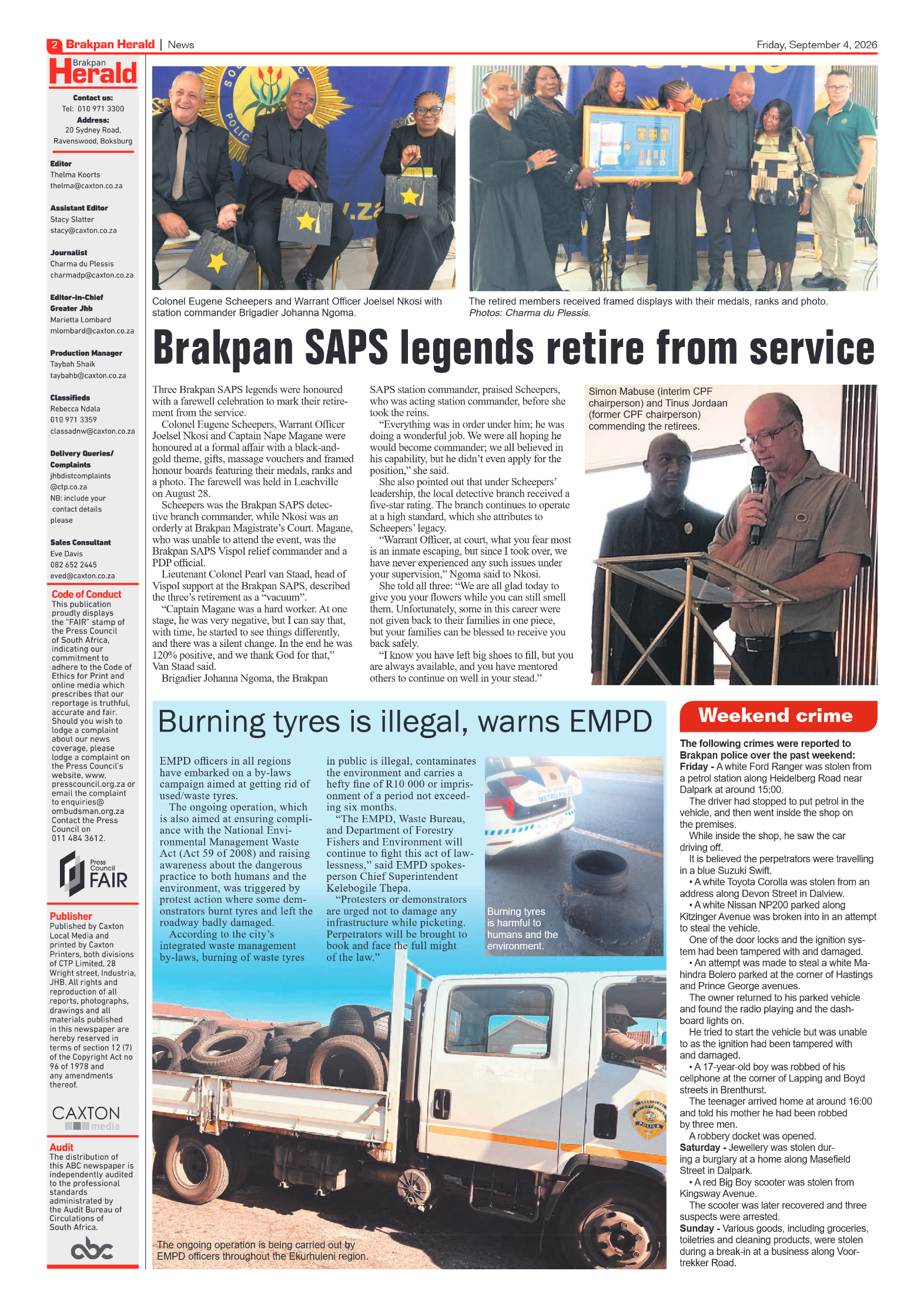 Brakpan Herald 4 September 2026 page 2