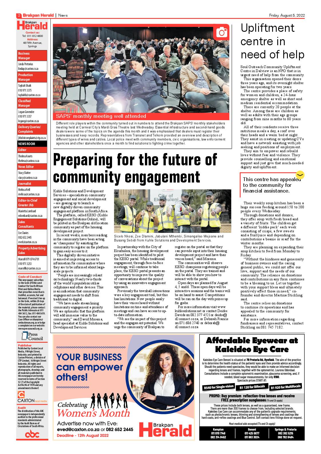 Brakpan Herald 5 Aug 2022 page 2