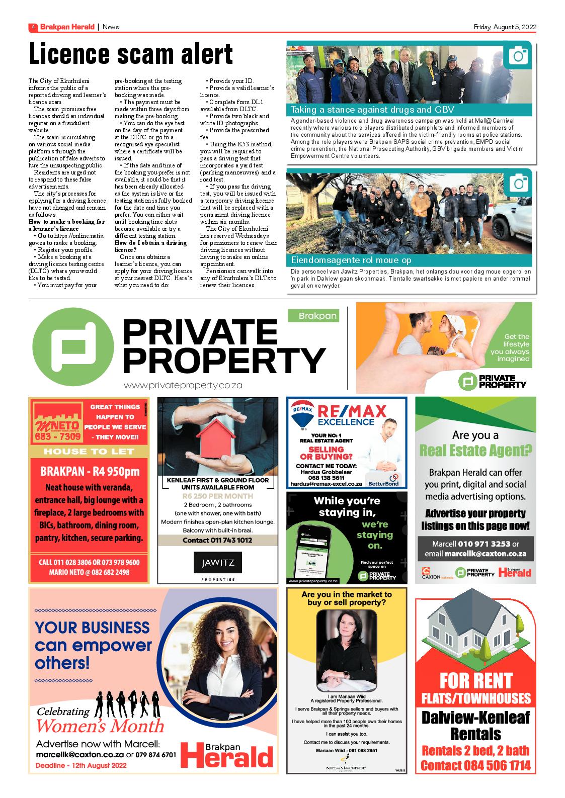 Brakpan Herald 5 Aug 2022 page 4