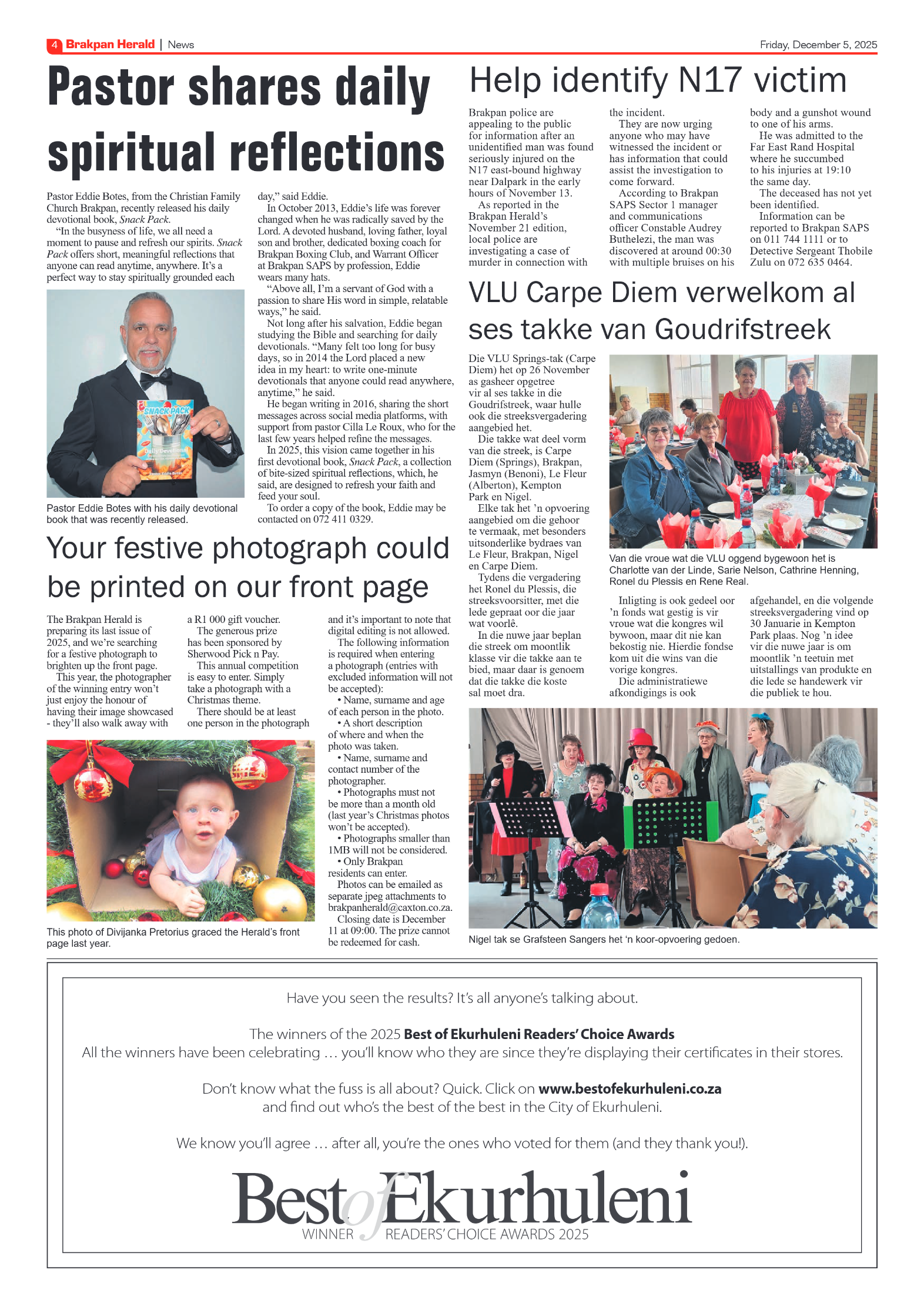 Brakpan Herald 5 December 2025 page 4