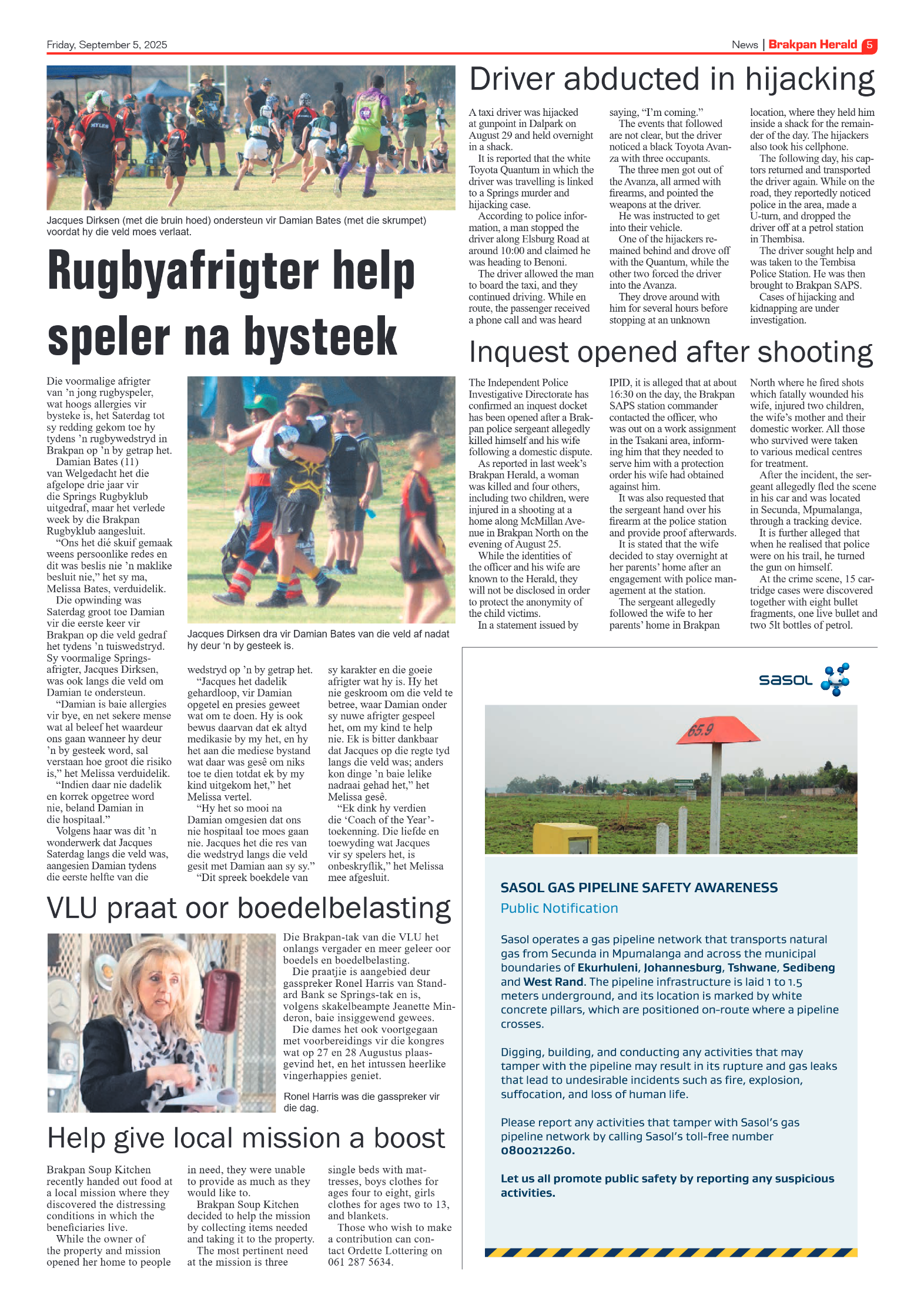 Brakpan Herald 5 September 2025 page 5