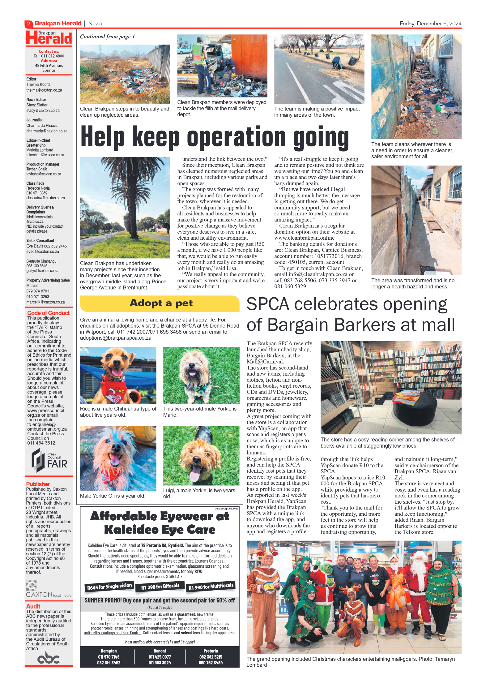 Brakpan Herald 6 December 2024 page 2