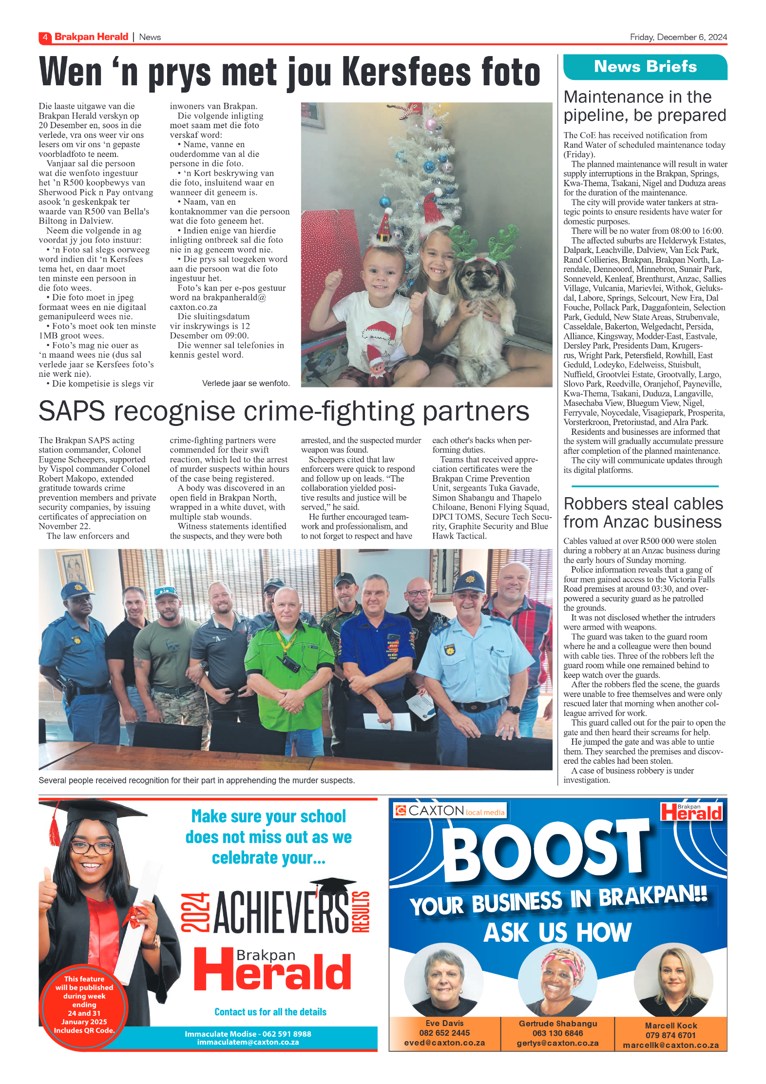 Brakpan Herald 6 December 2024 page 4