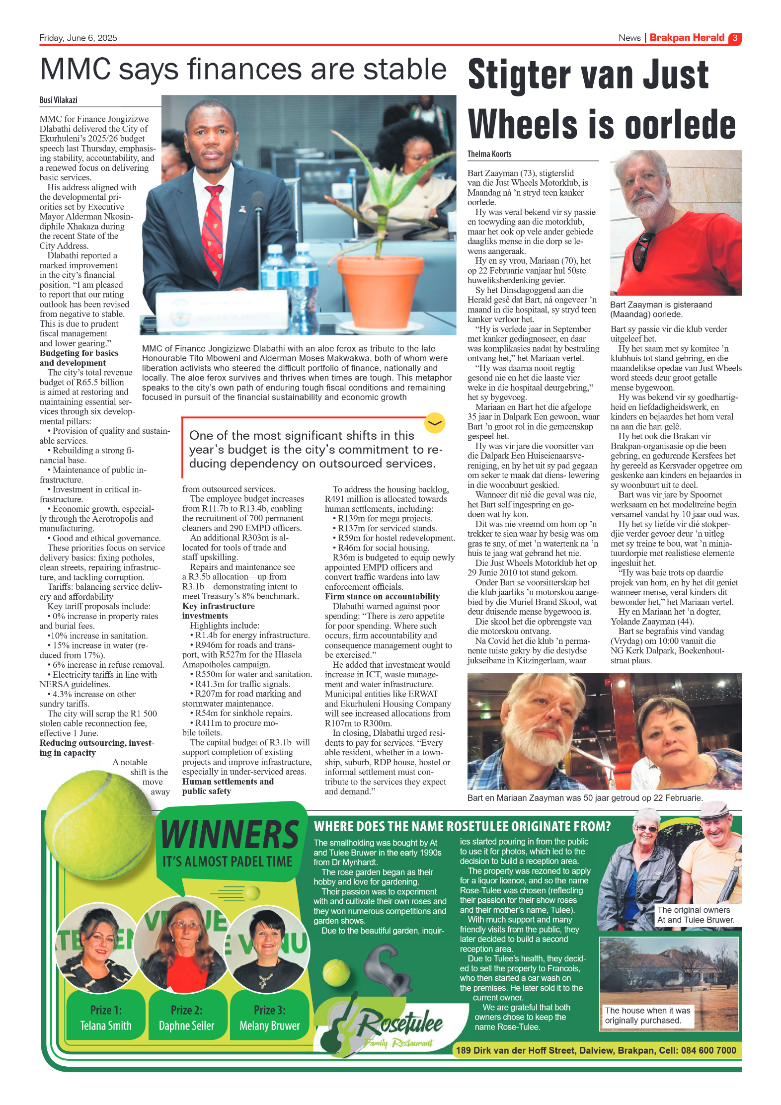 Brakpan Herald 6 June 2025 page 3