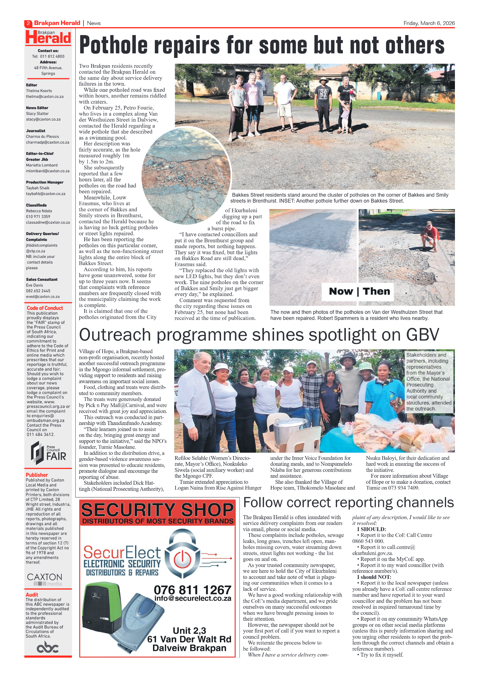 Brakpan Herald 6 March 2026 page 2