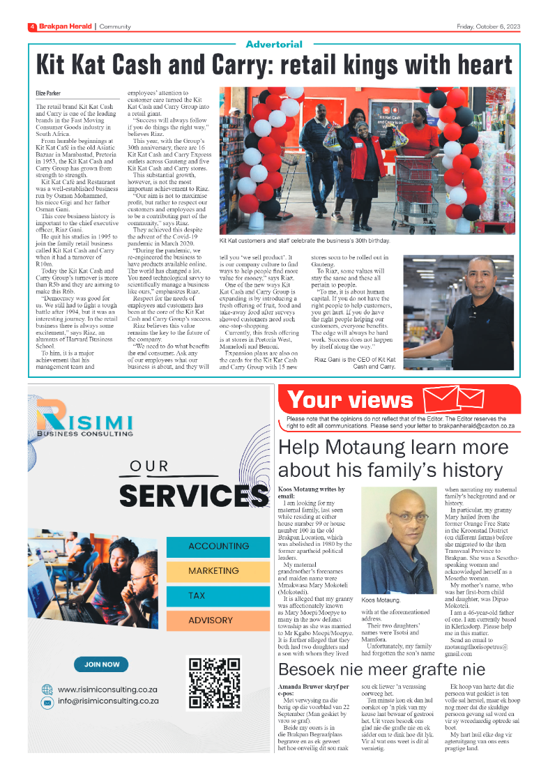 Brakpan Herald 6 October 2023 page 4